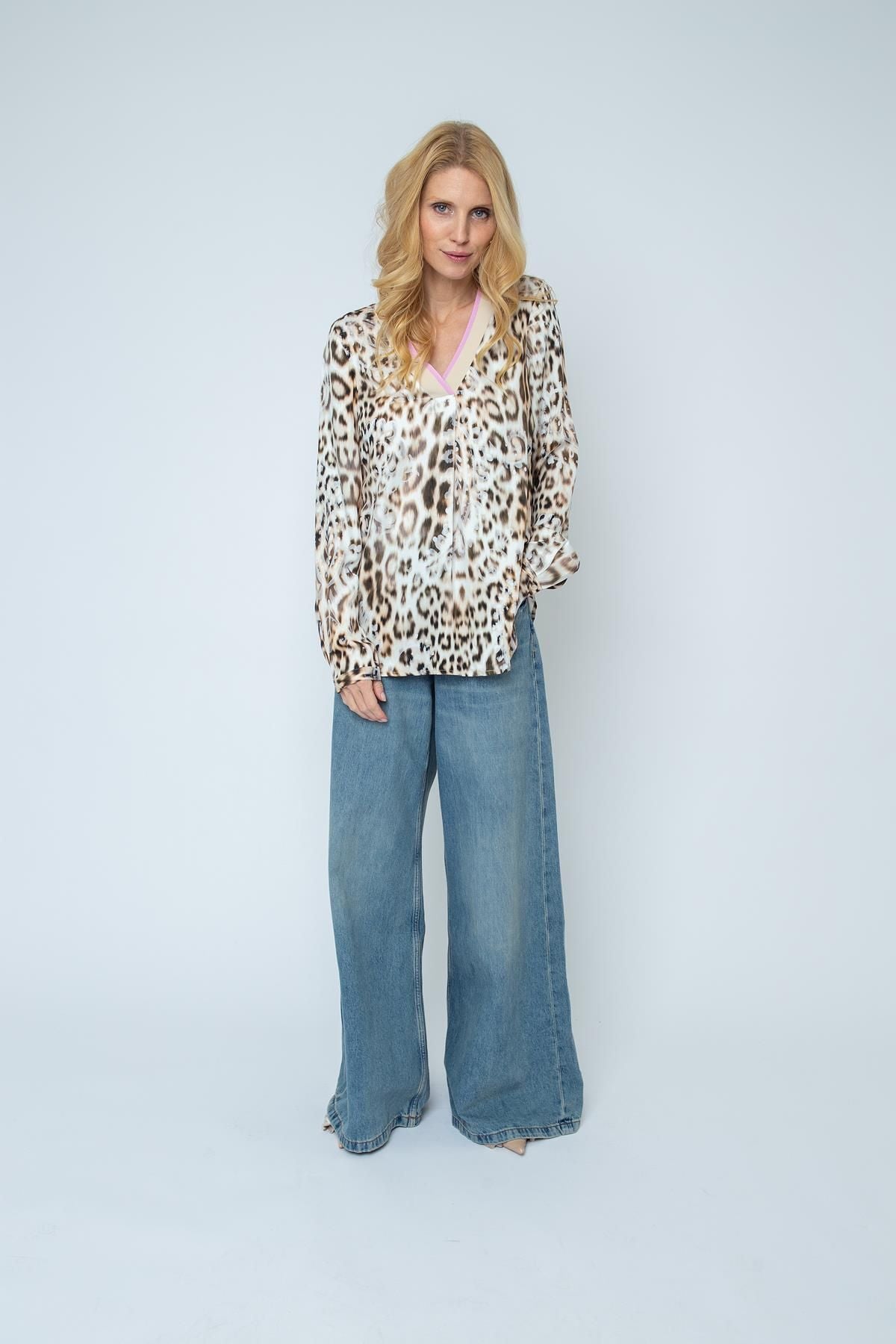 Emily van den Bergh Damen Bluse beige
