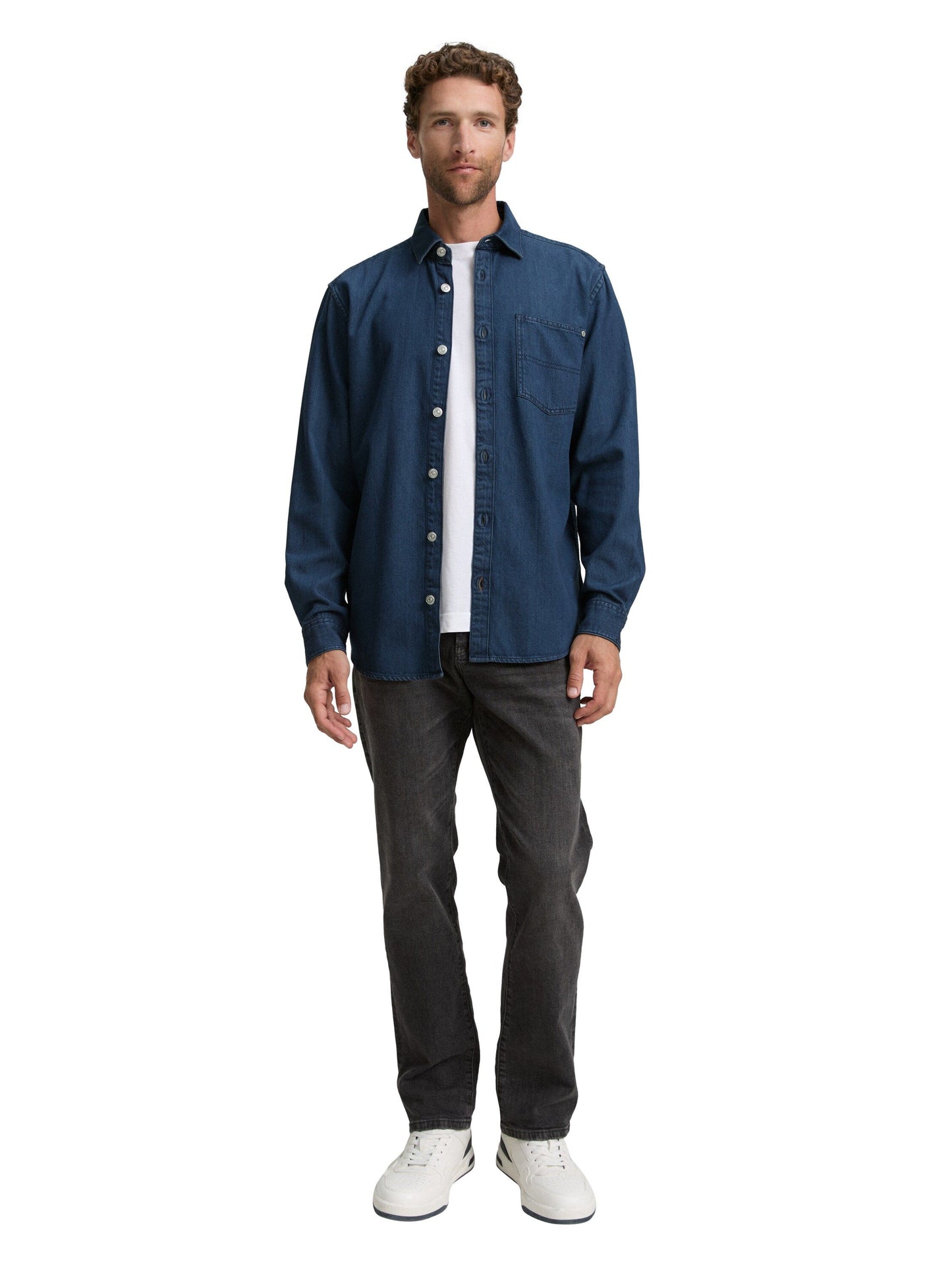 Tom Tailor Herren Hemd blau