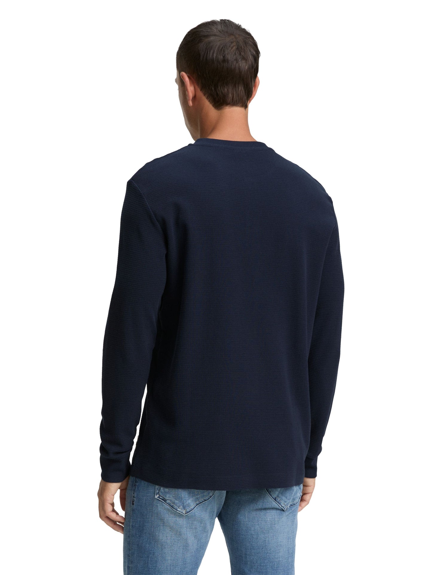 Tom Tailor Herren Langarmshirt blau