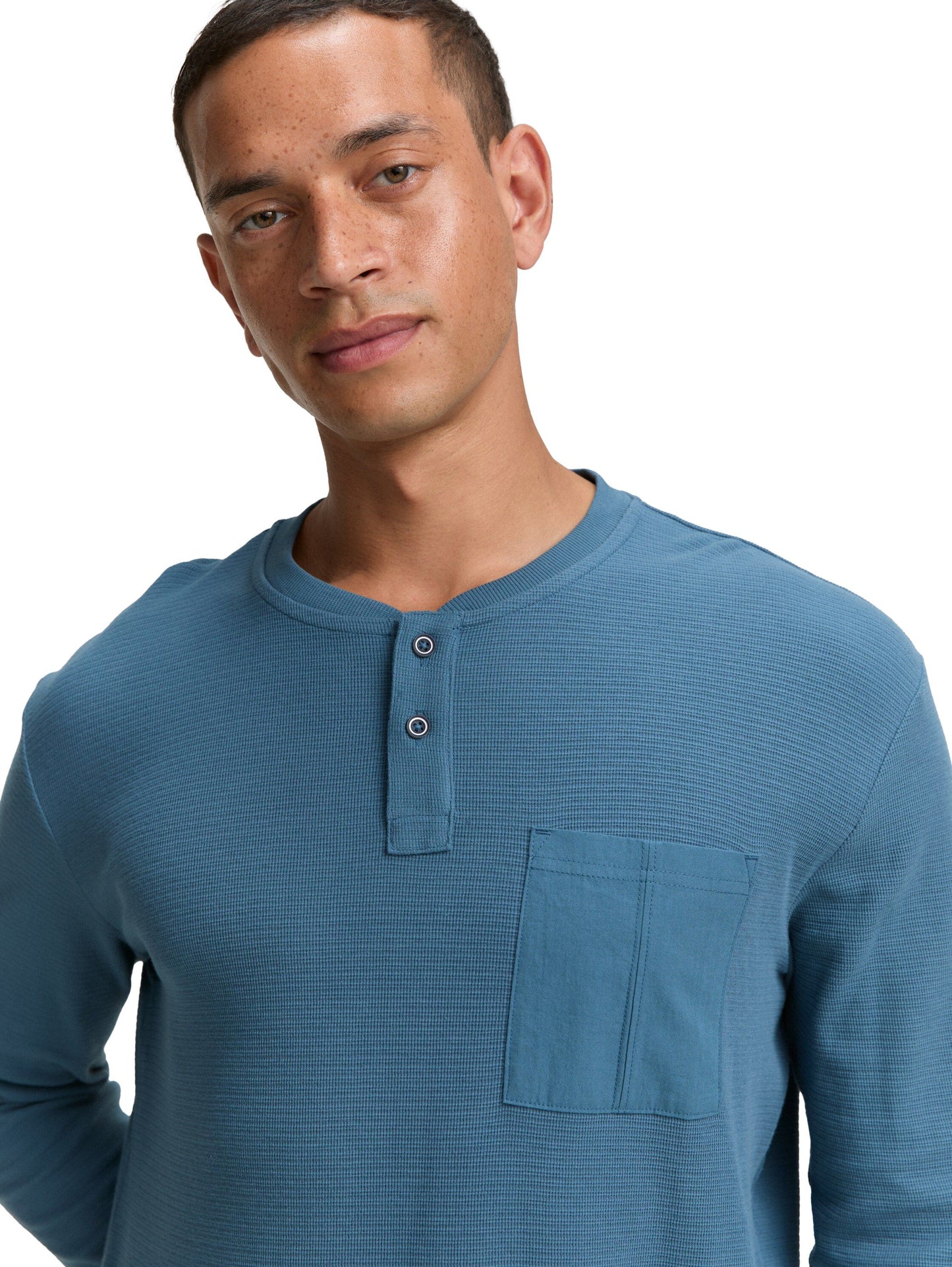 Tom Tailor Herren Langarmshirt blau