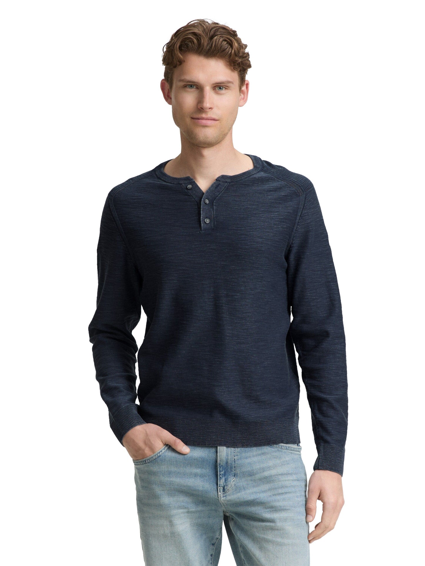 Tom Tailor Herren Pullover blau