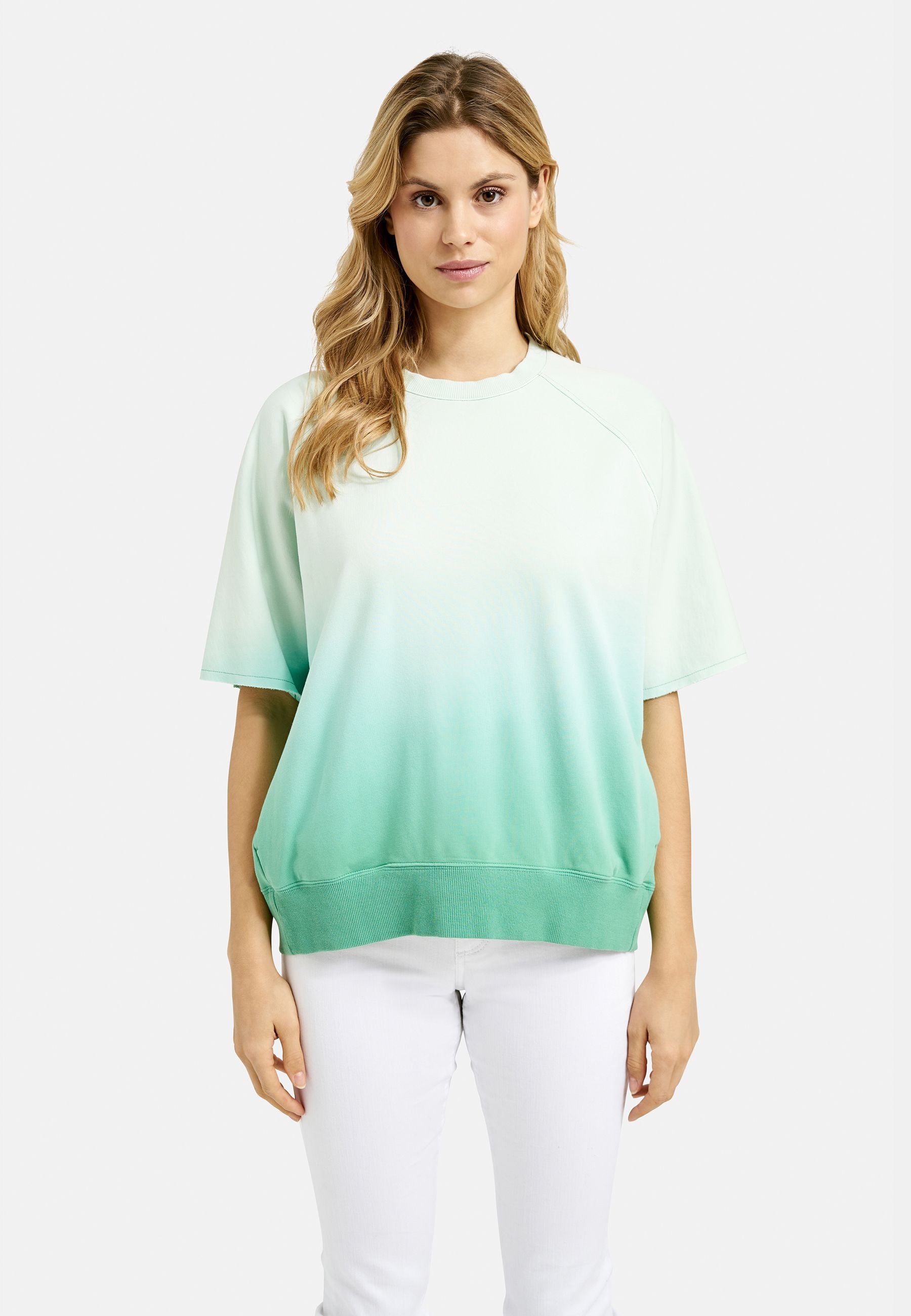 Smith&Soul Damen Sweatshirt Shortsleeve grün