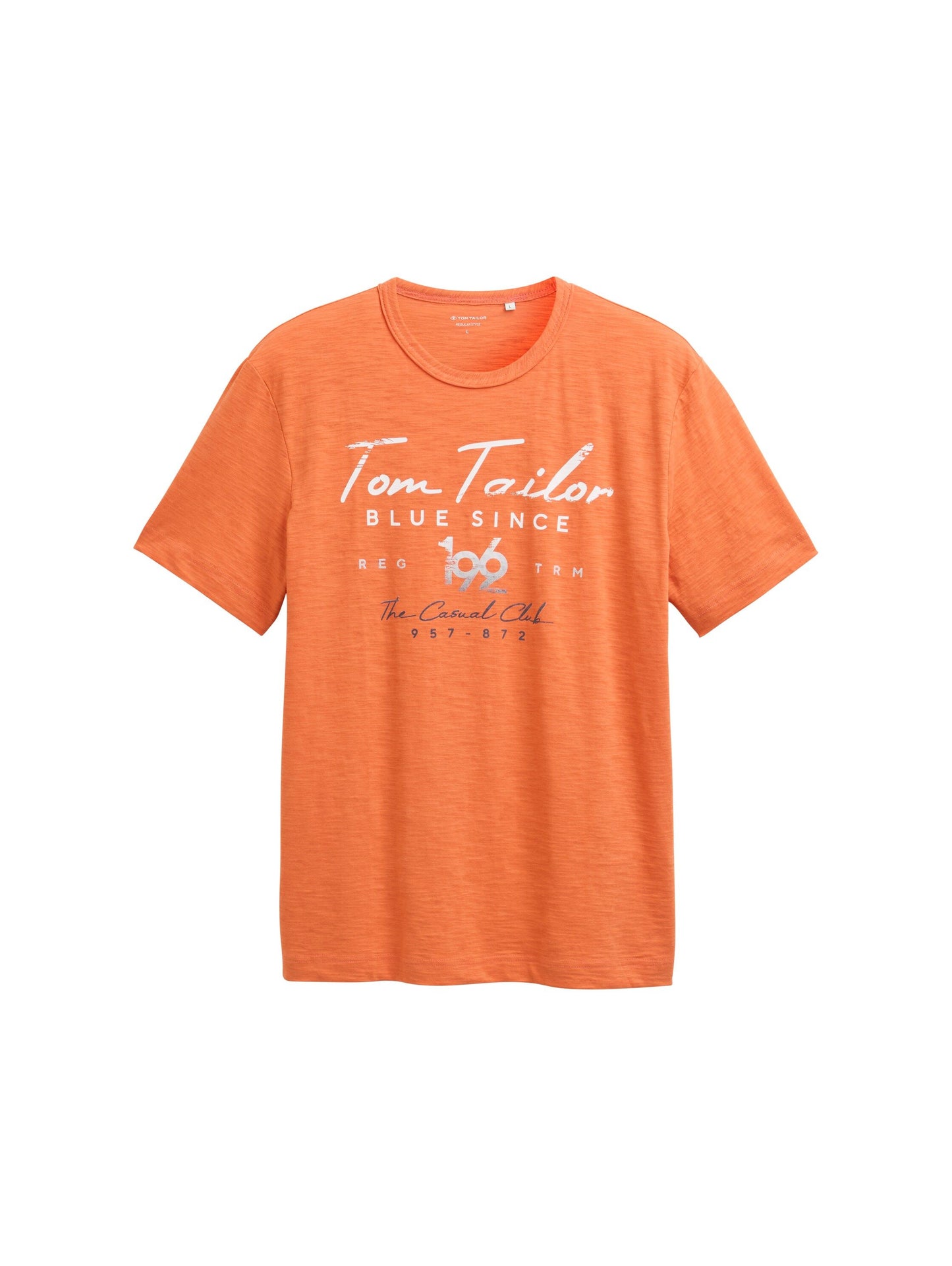 Tom Tailor Herren T-Shirt mit Print XXXL orange