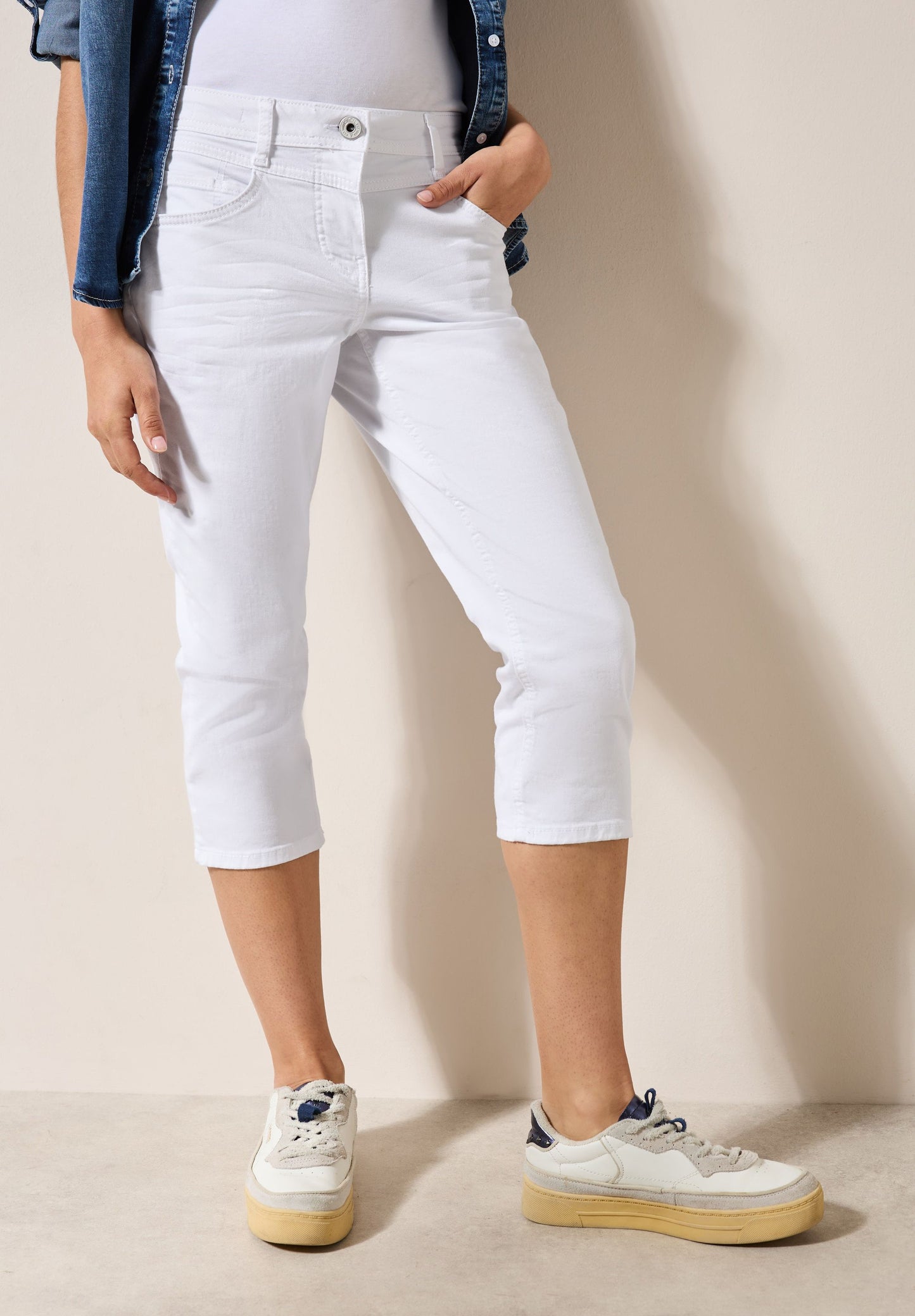 Cecil Damen 3/4 Jeans weiß