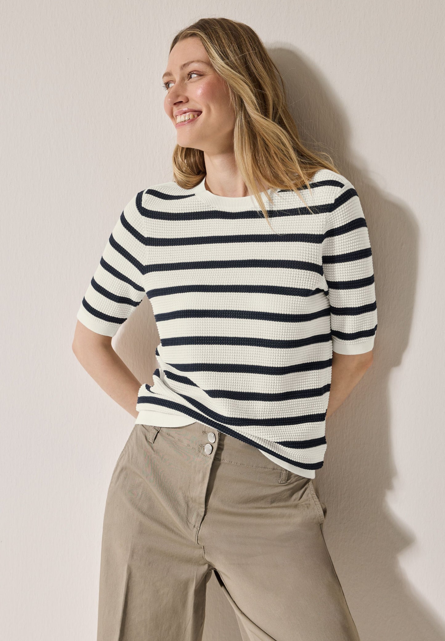 Cecil – Cecil Damen Gestreifter Strukturpullover