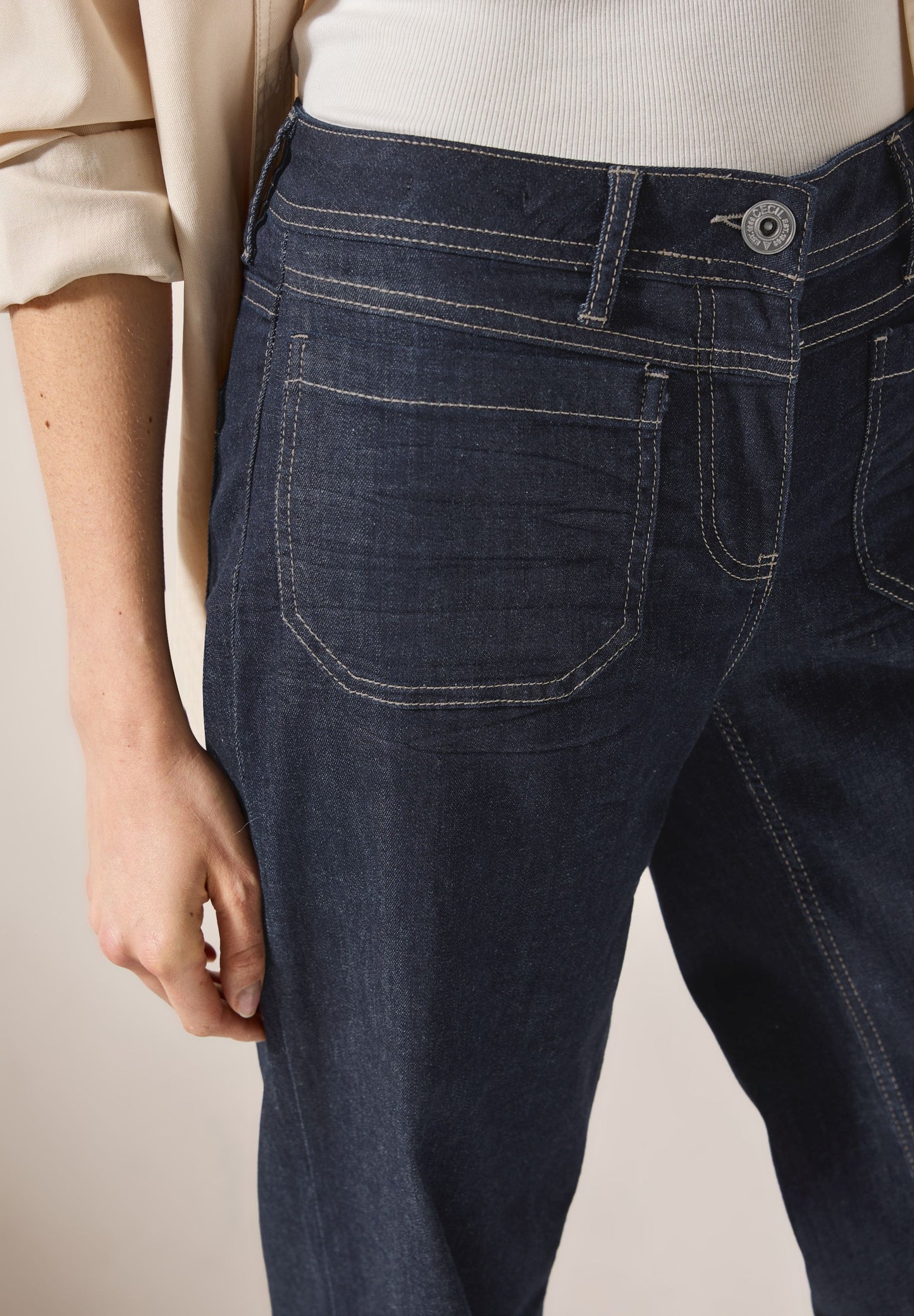 Cecil – Cecil Damen Wide Leg Rinsed Jeans