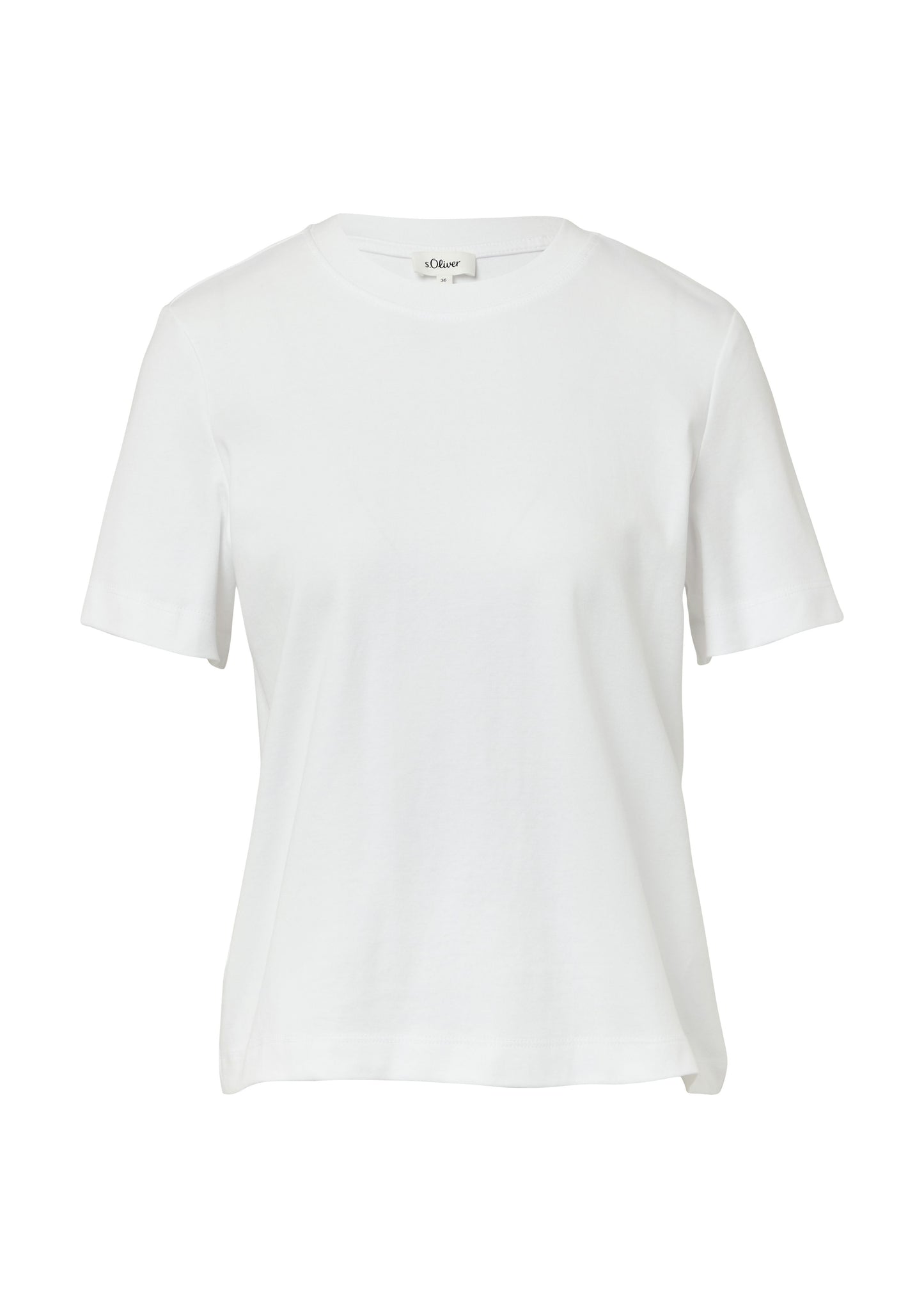 s. Oliver Damen T-Shirt weiß