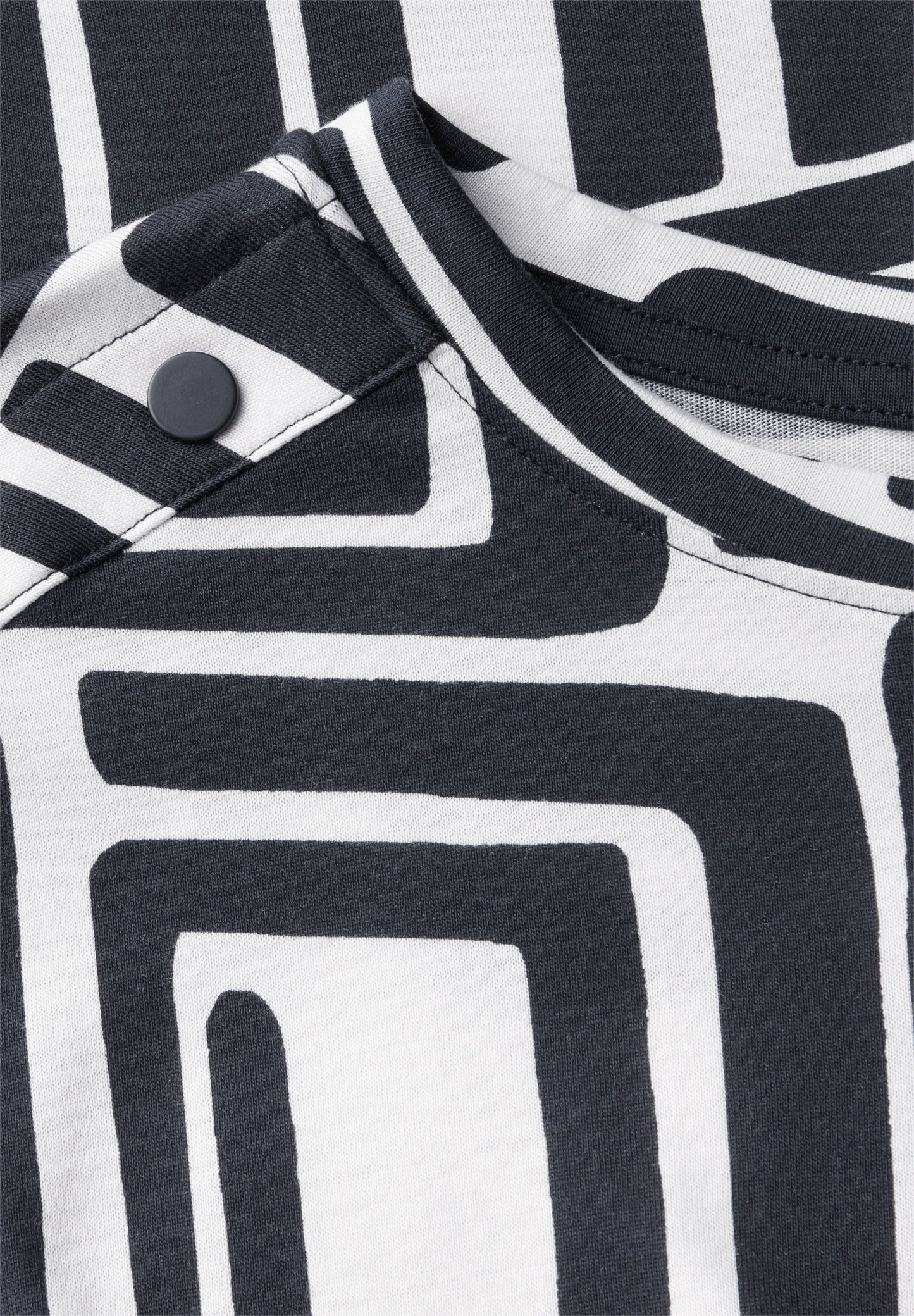 Cecil Damen Print-Shirt mit Knopfdetail blau
