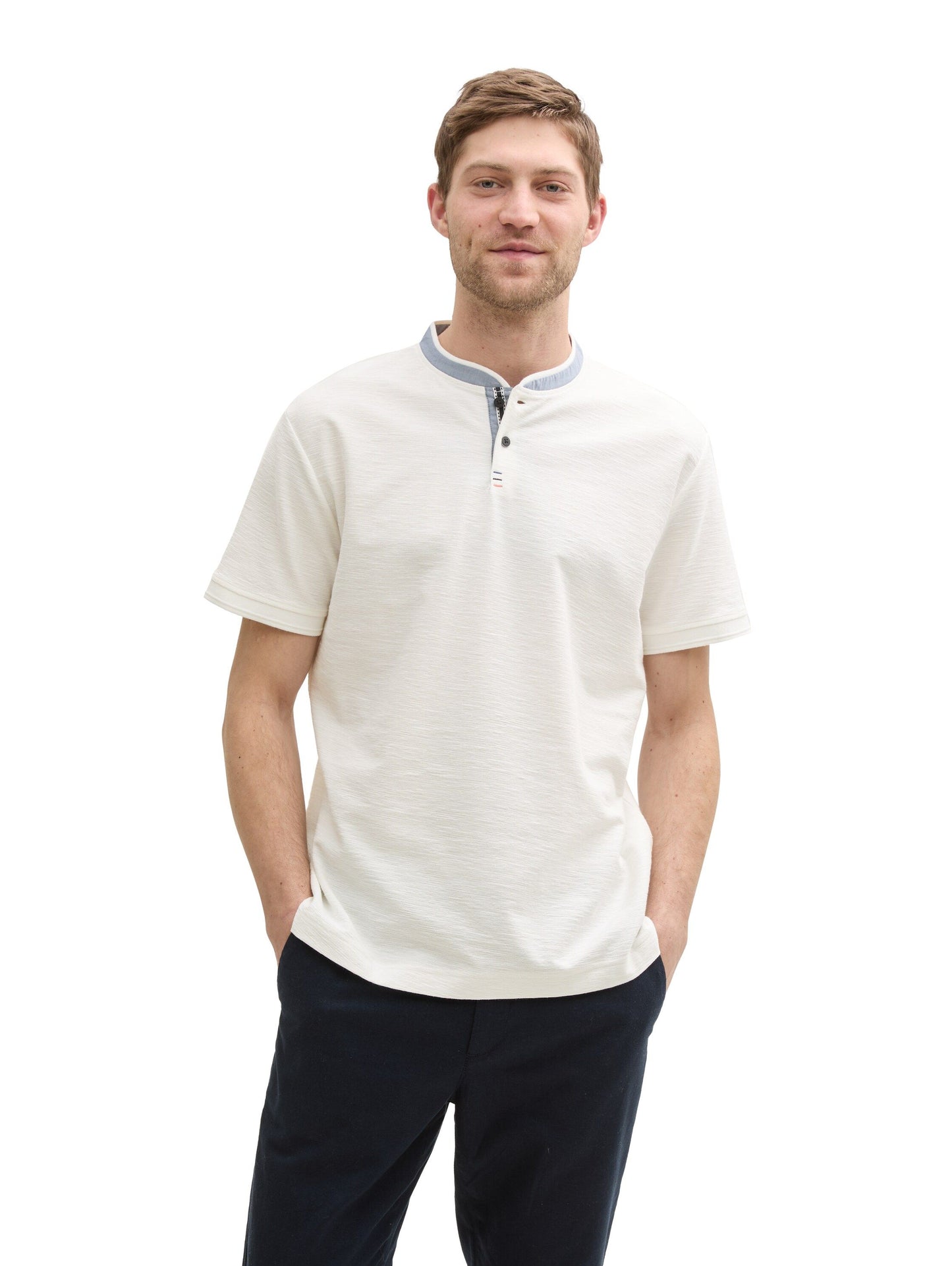 Tom Tailor Herren Poloshirt weiß