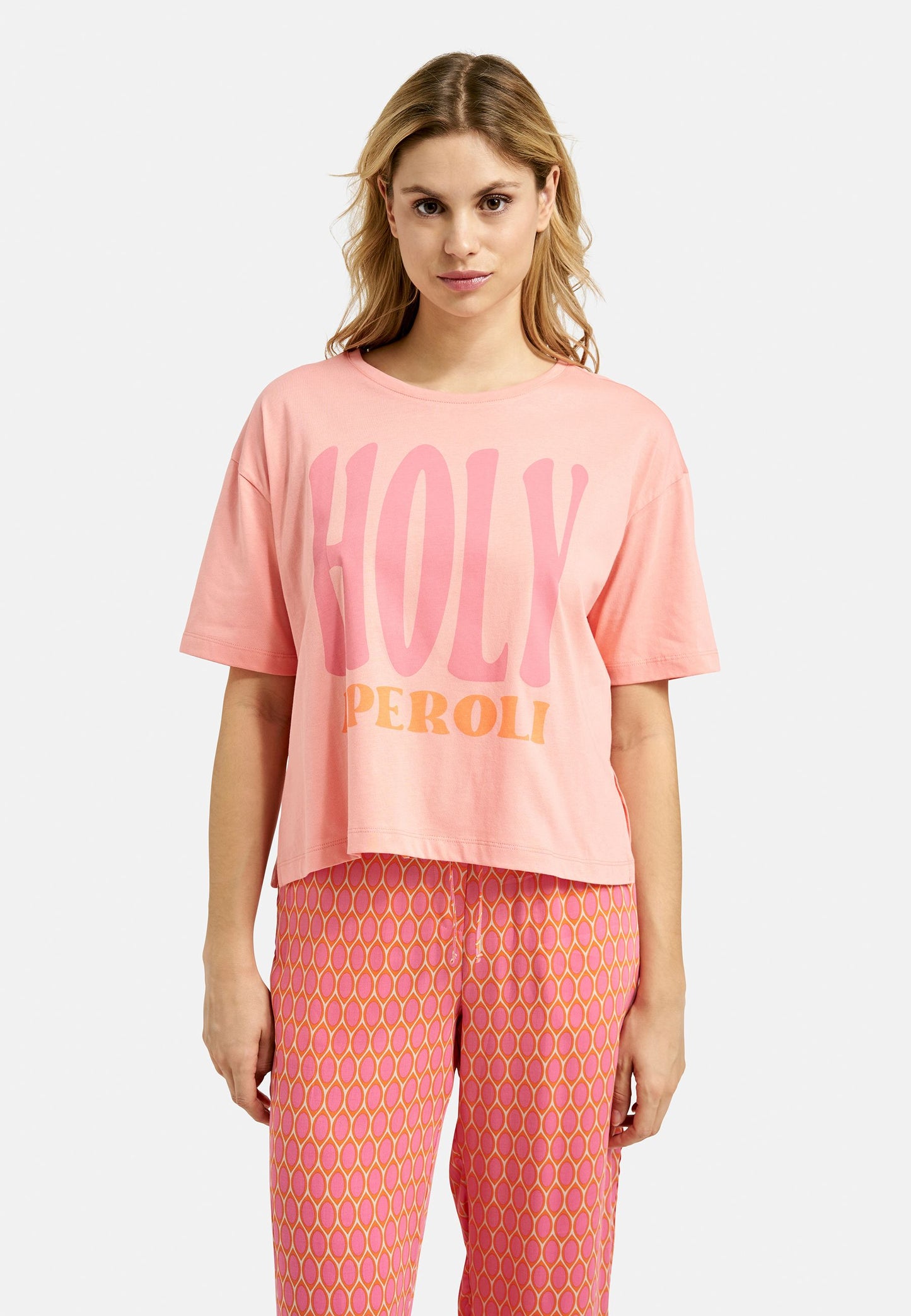 Smith&Soul Damen Boxy T-Shirt Wording rosa