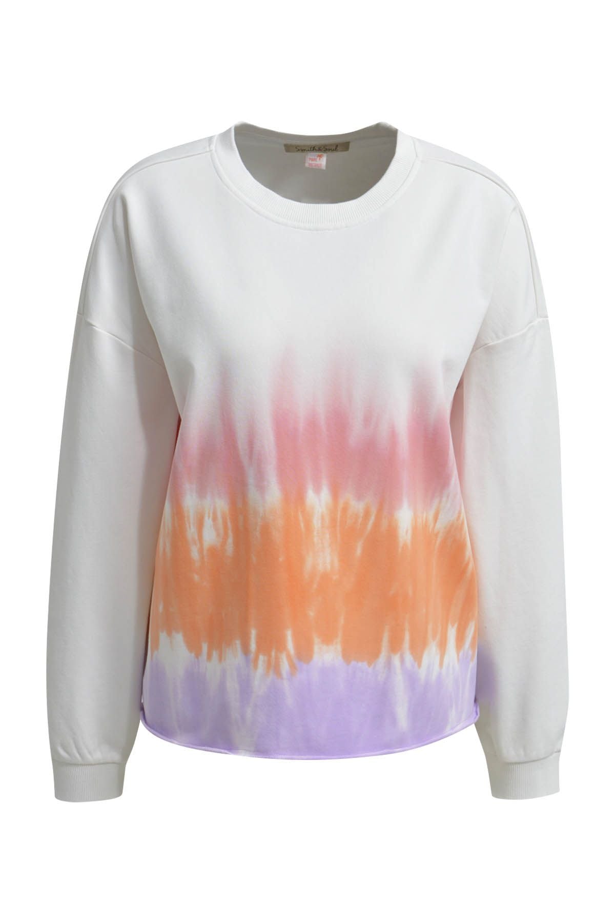Smith&Soul Damen Sweatshirt Dip Dye XL weiß