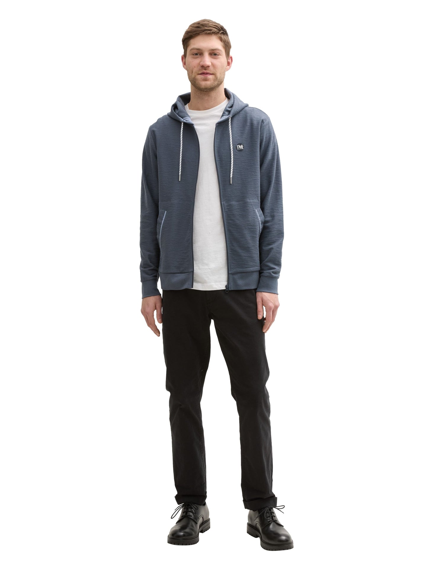 Tom Tailor Herren Ultralight Sweatjacke mit Kapuze grau