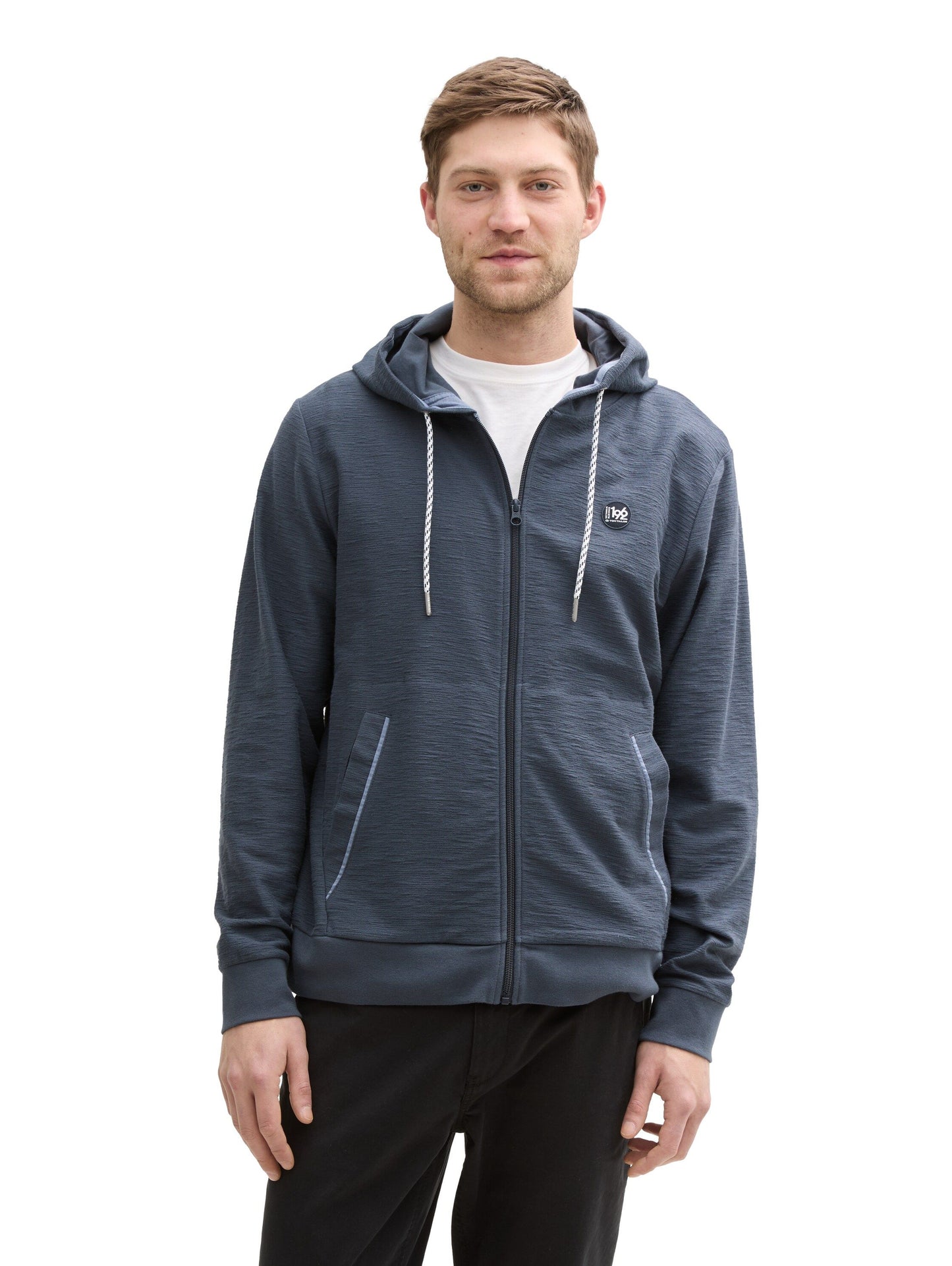 Tom Tailor Herren Ultralight Sweatjacke mit Kapuze grau