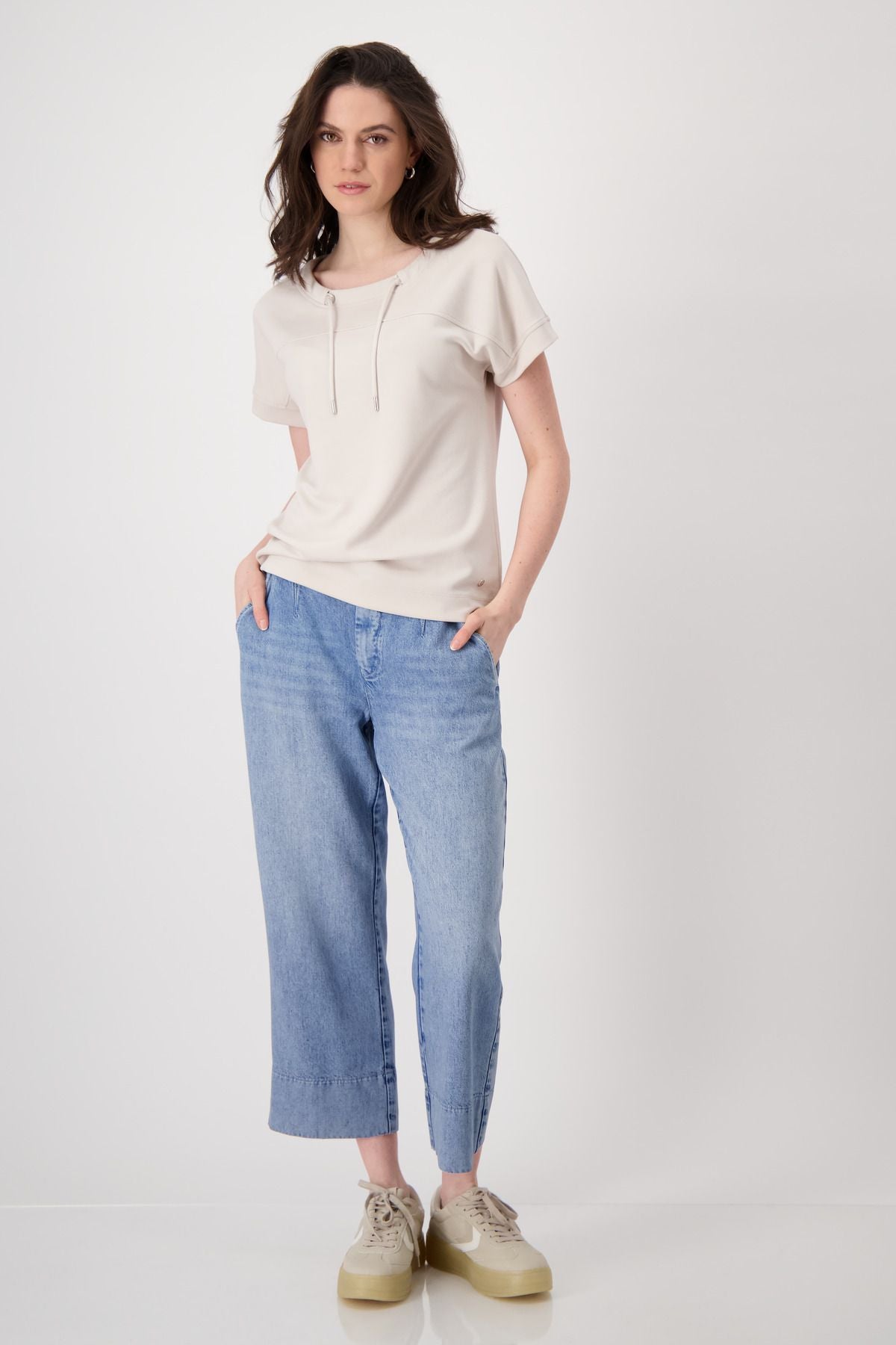 Monari Damen Sweatshirt beige