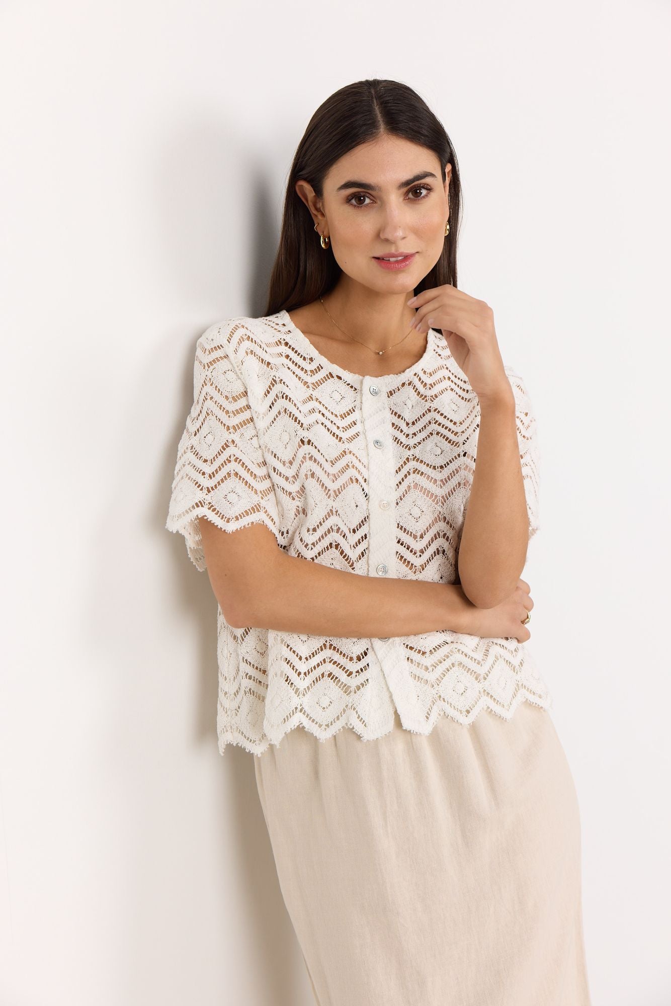 Soyaconcept Damen Cardigan SC-RUSLA 3 weiß