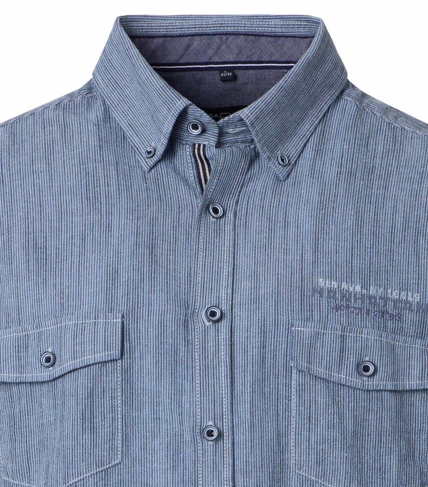 Casa Moda Herren Kurzarmhemd blau