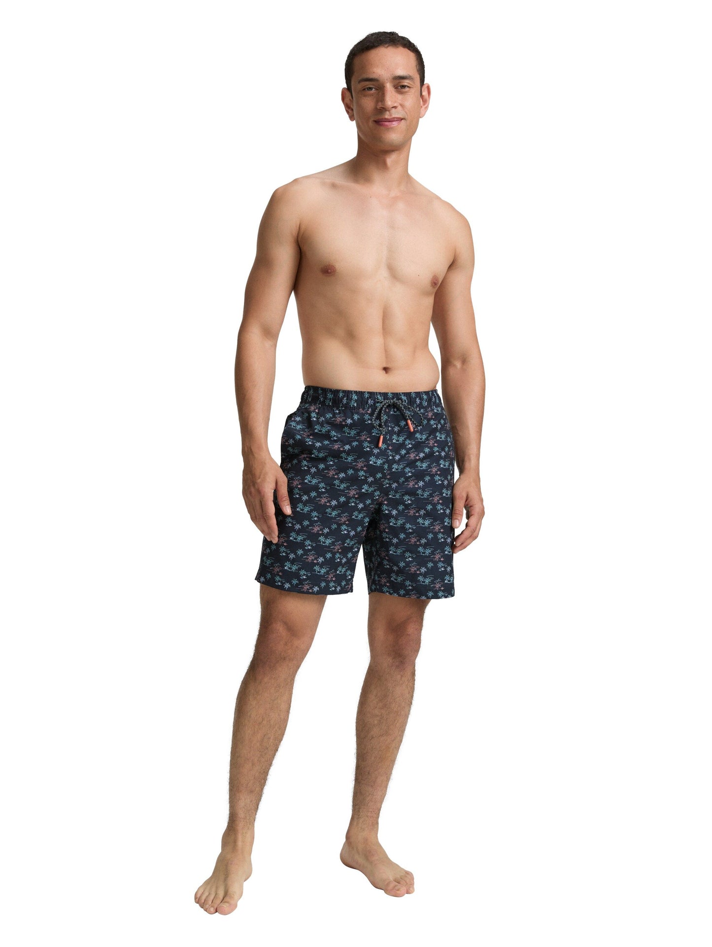 Tom Tailor Herren Badeshorts mit Print blau