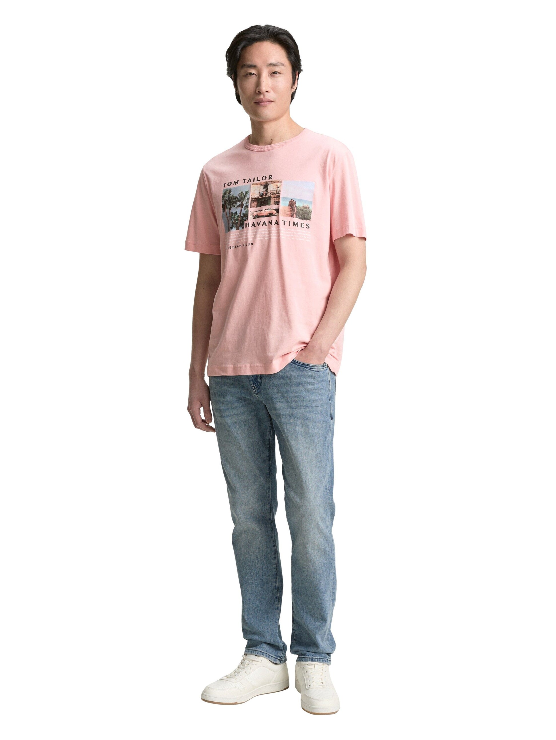 Tom Tailor Herren T-Shirt rosa
