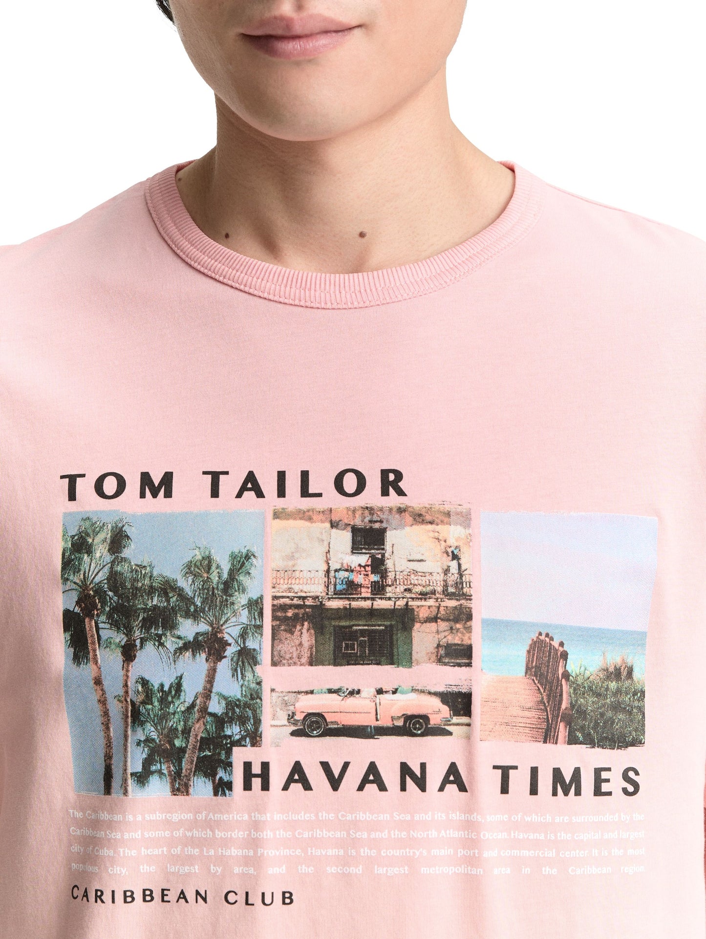 Tom Tailor Herren T-Shirt rosa