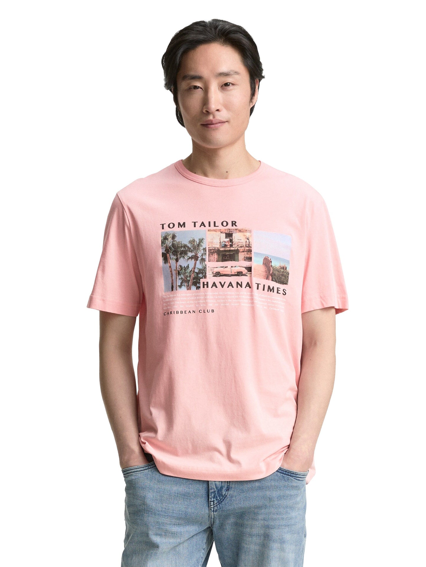 Tom Tailor Herren T-Shirt rosa
