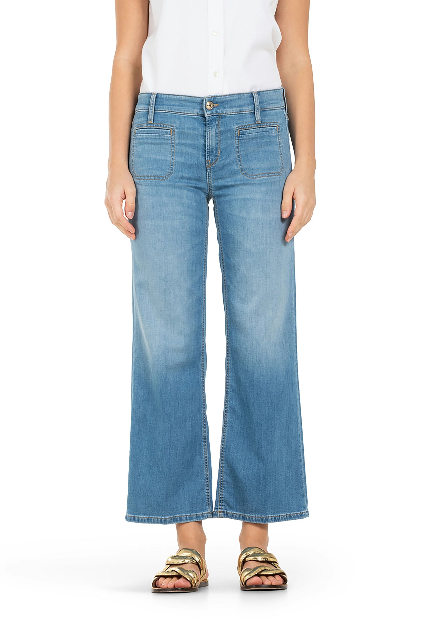 Cambio Damen Jeans Tess blau