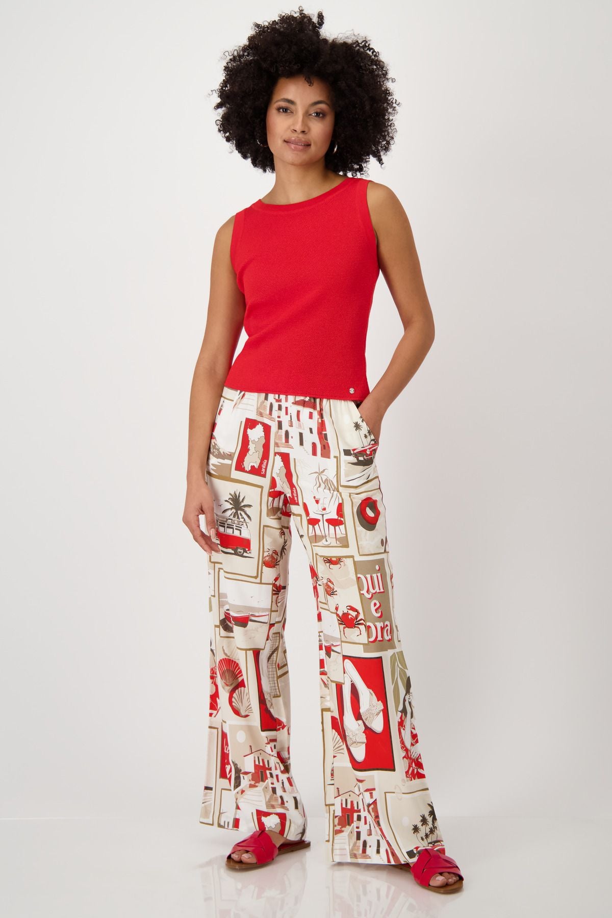 Monari Damen Hose rot