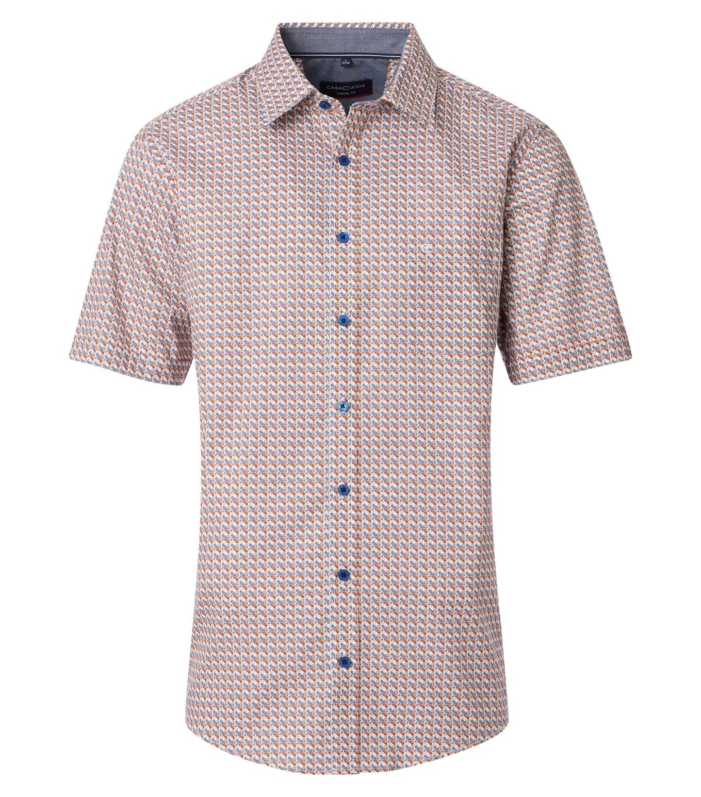 Casa Moda Herren Kurzarmhemd orange