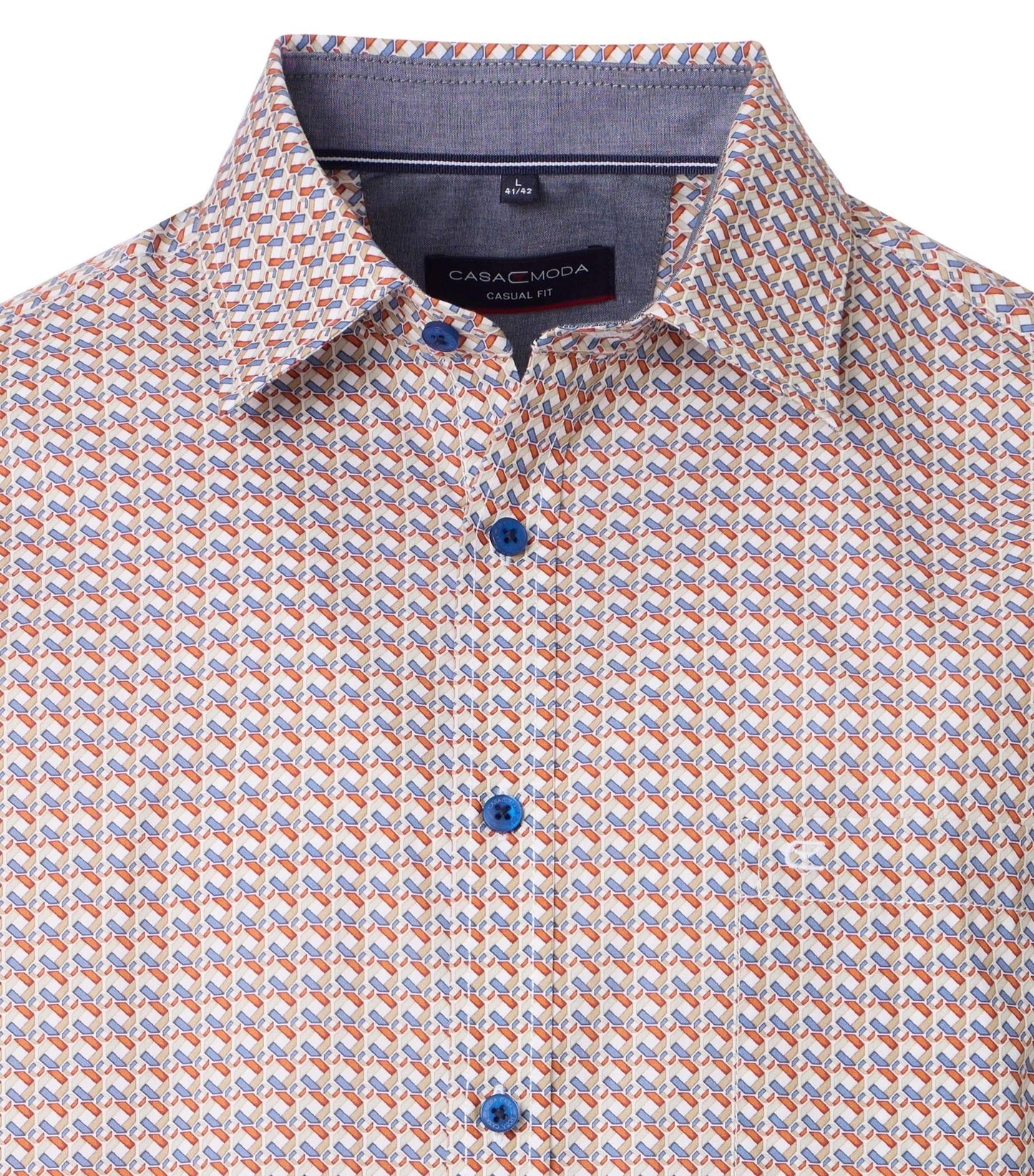 Casa Moda Herren Kurzarmhemd orange