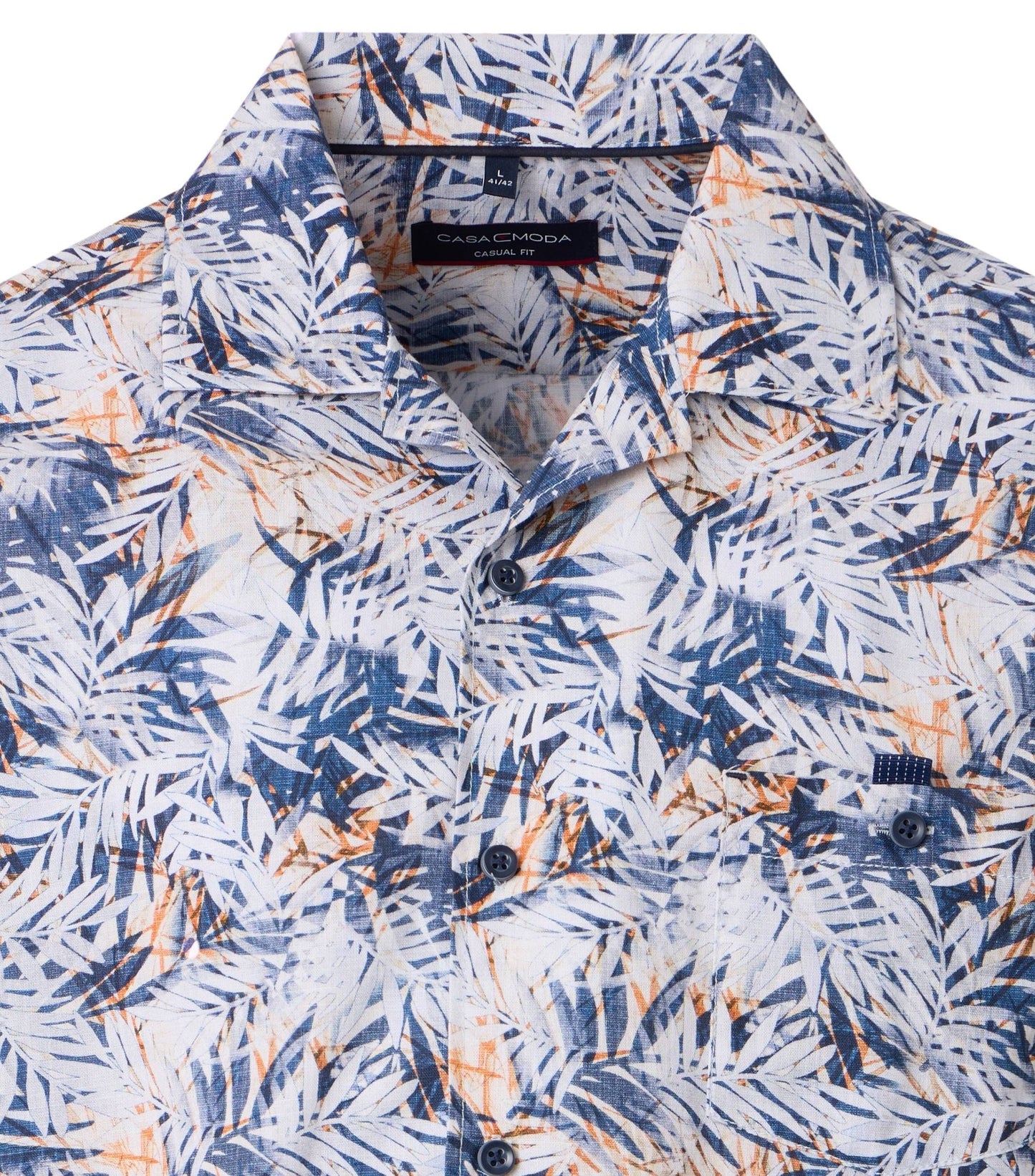 Casa Moda Herren Kurzarmhemd blau