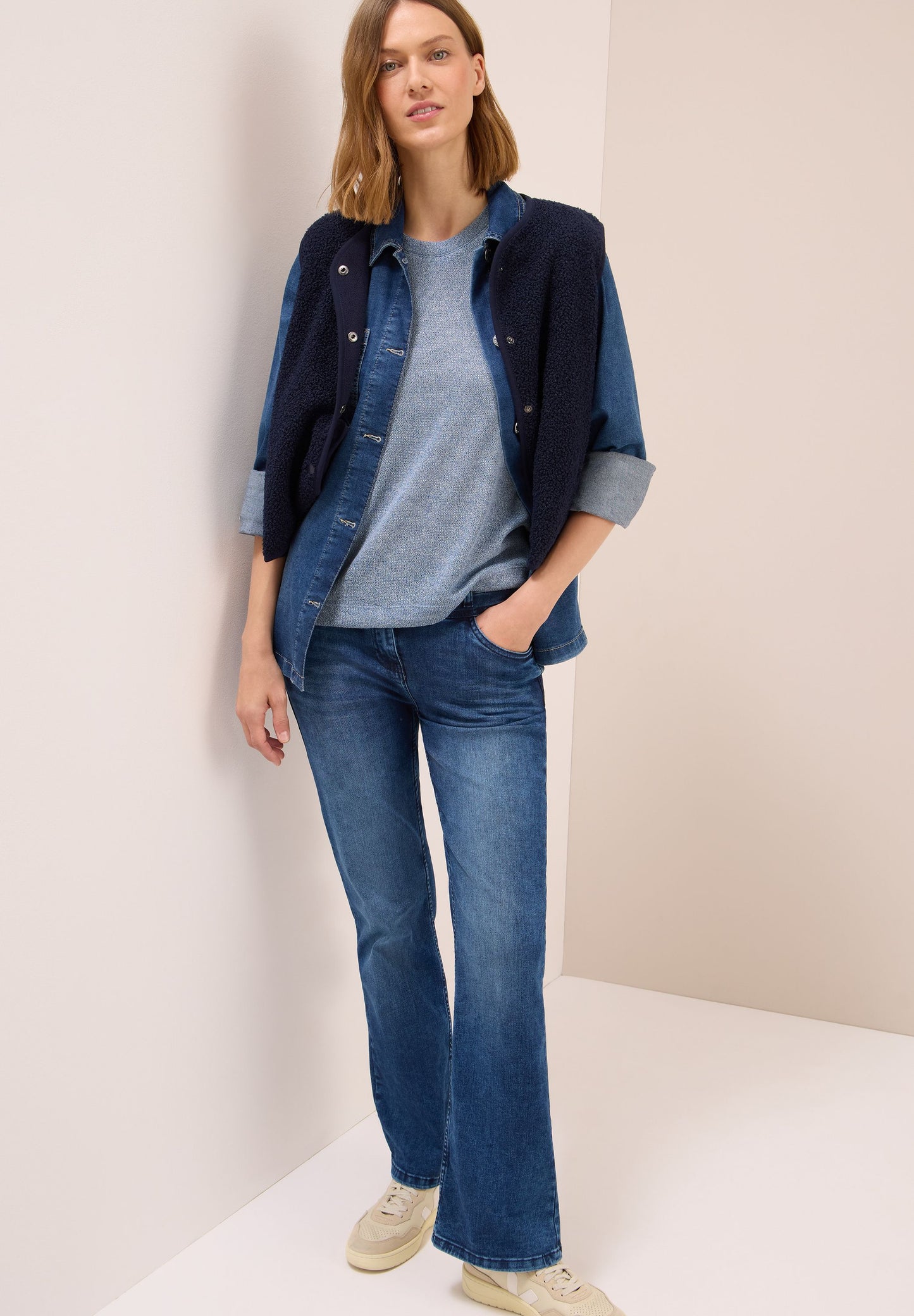 Cecil Damen T-Shirt blau