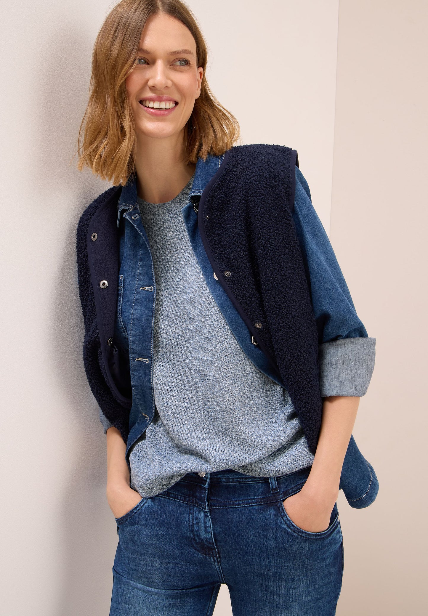 Cecil Damen T-Shirt blau