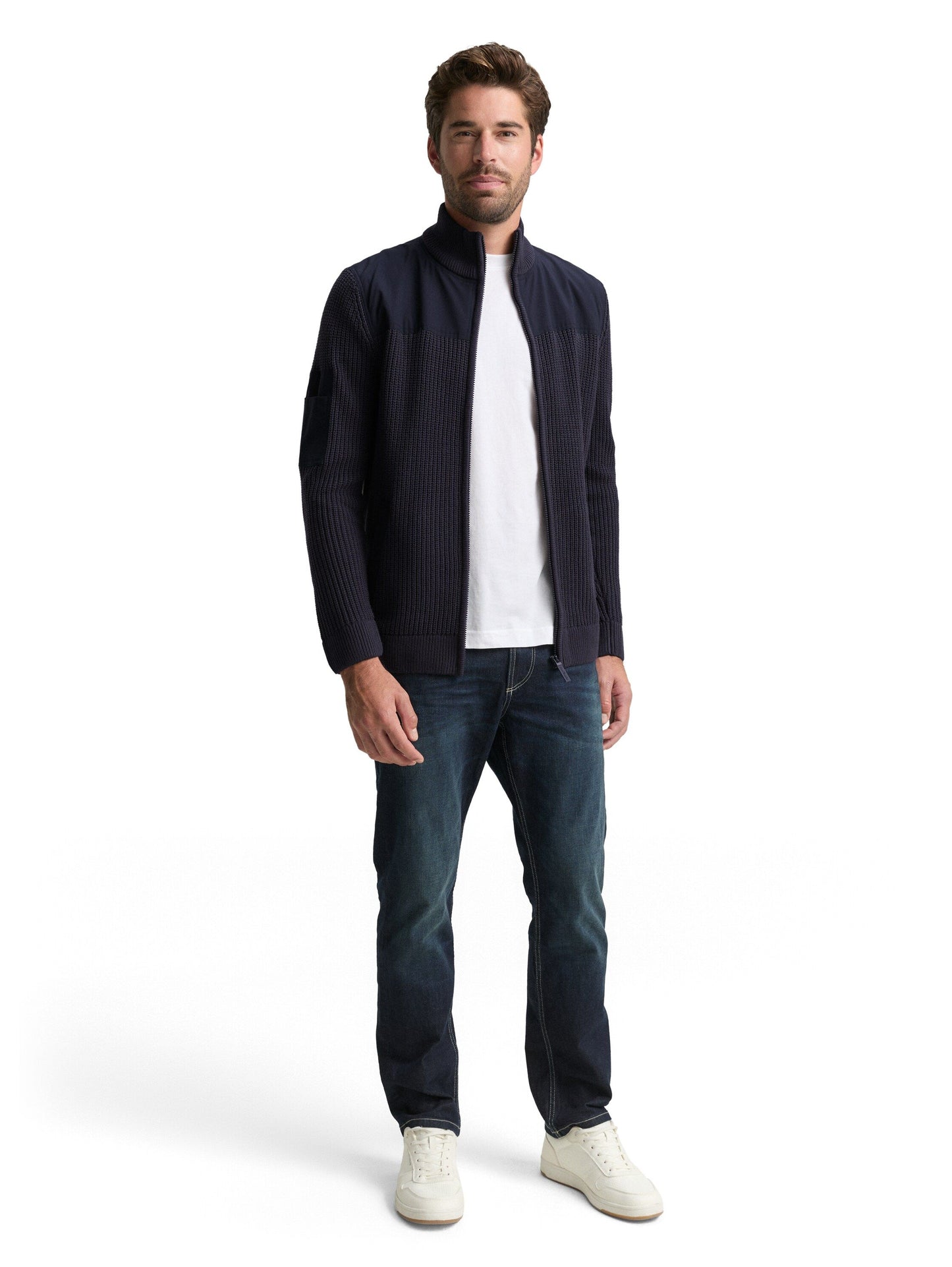 Tom Tailor Herren Strickjacke blau