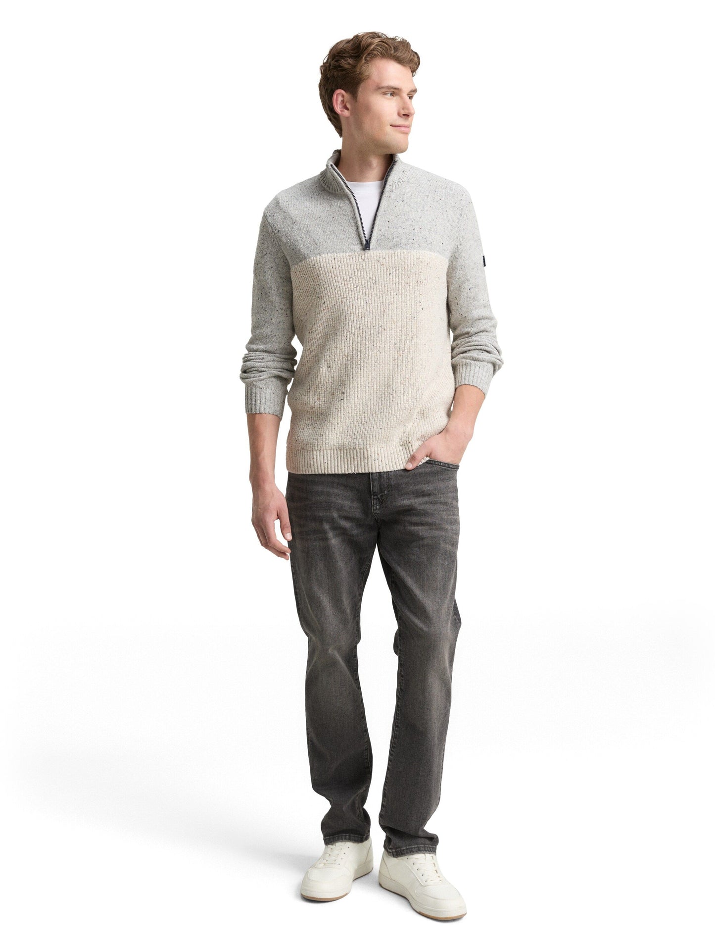 Tom Tailor Herren Pullover weiß