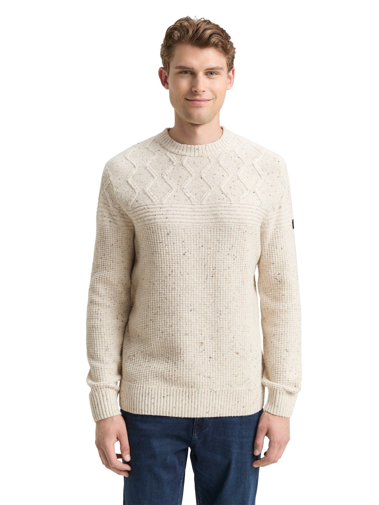Tom Tailor Herren Pullover weiß