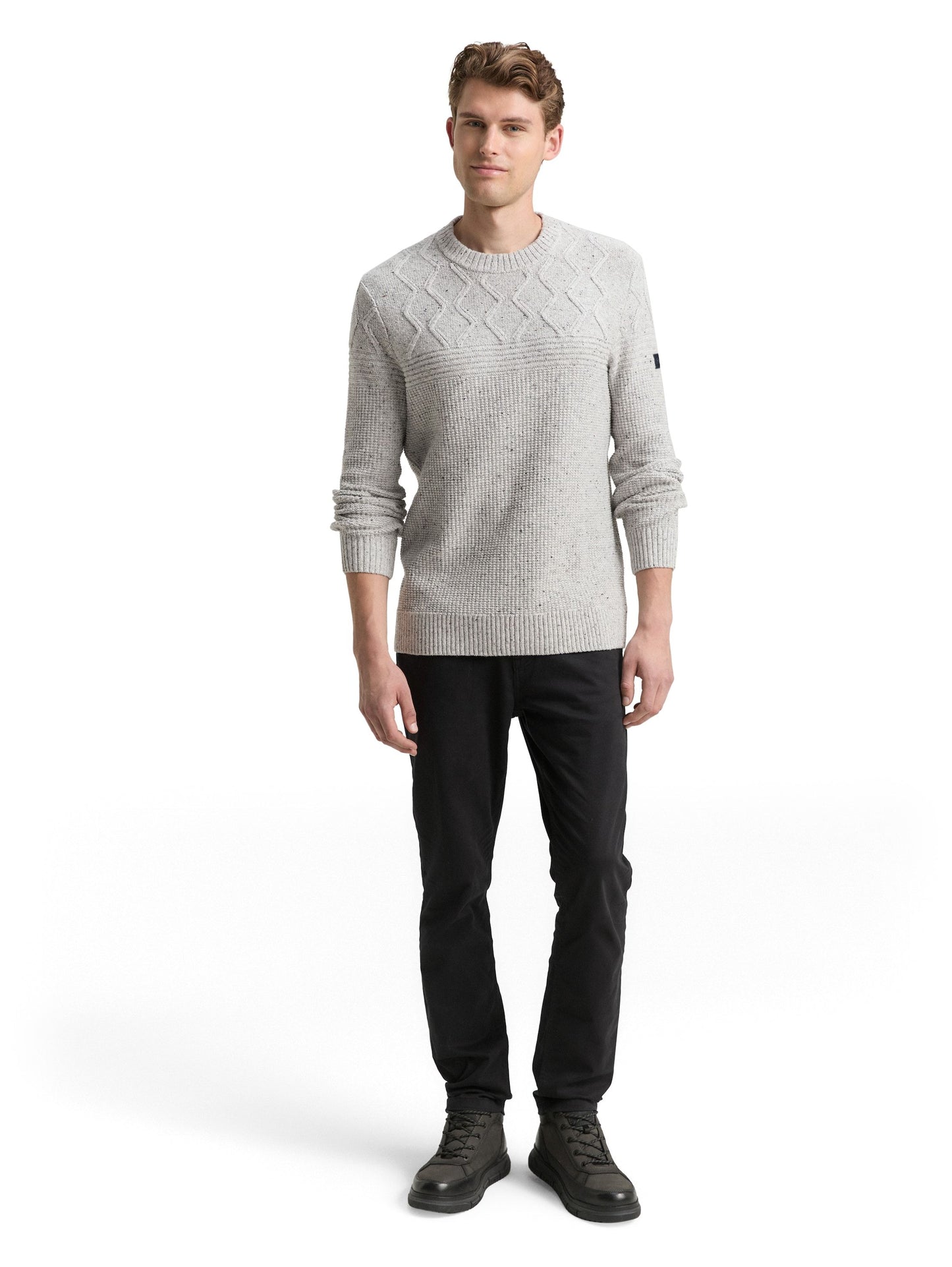 Tom Tailor Herren Pullover grau