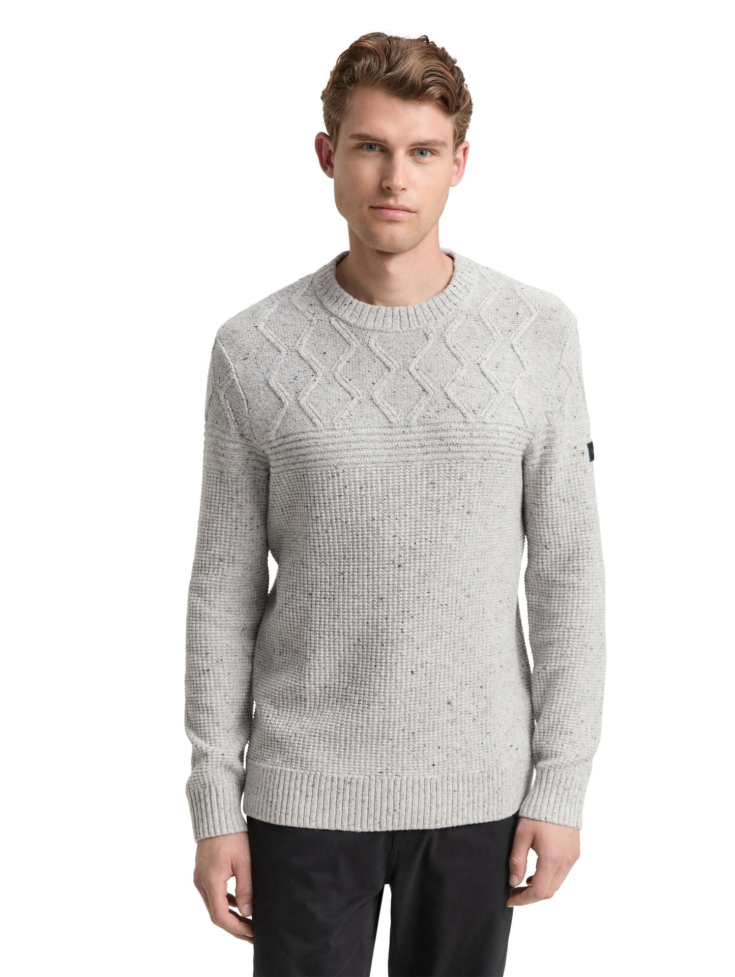 Tom Tailor Herren Pullover grau
