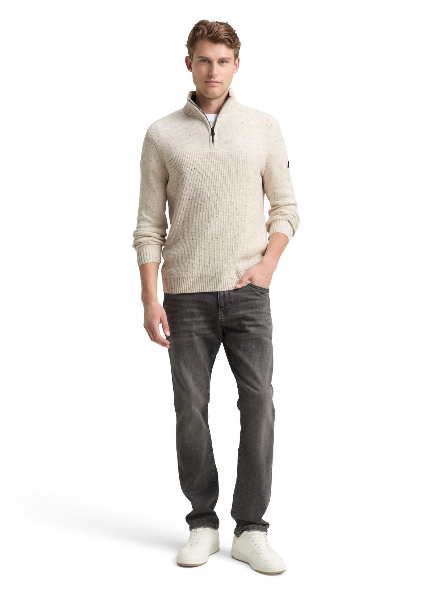 Tom Tailor Herren Pullover weiß