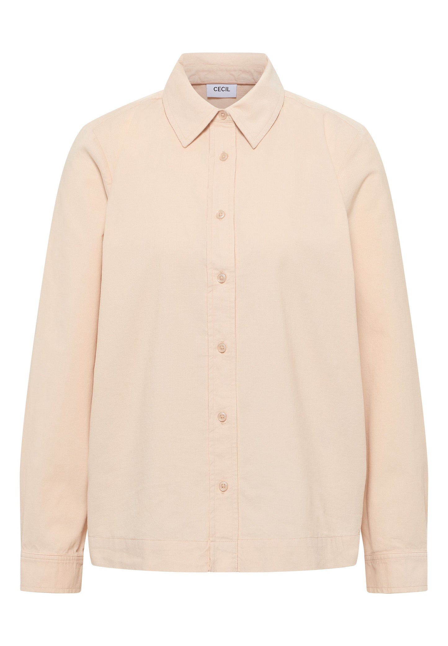 Cecil Damen Cord Hemdbluse XXL beige