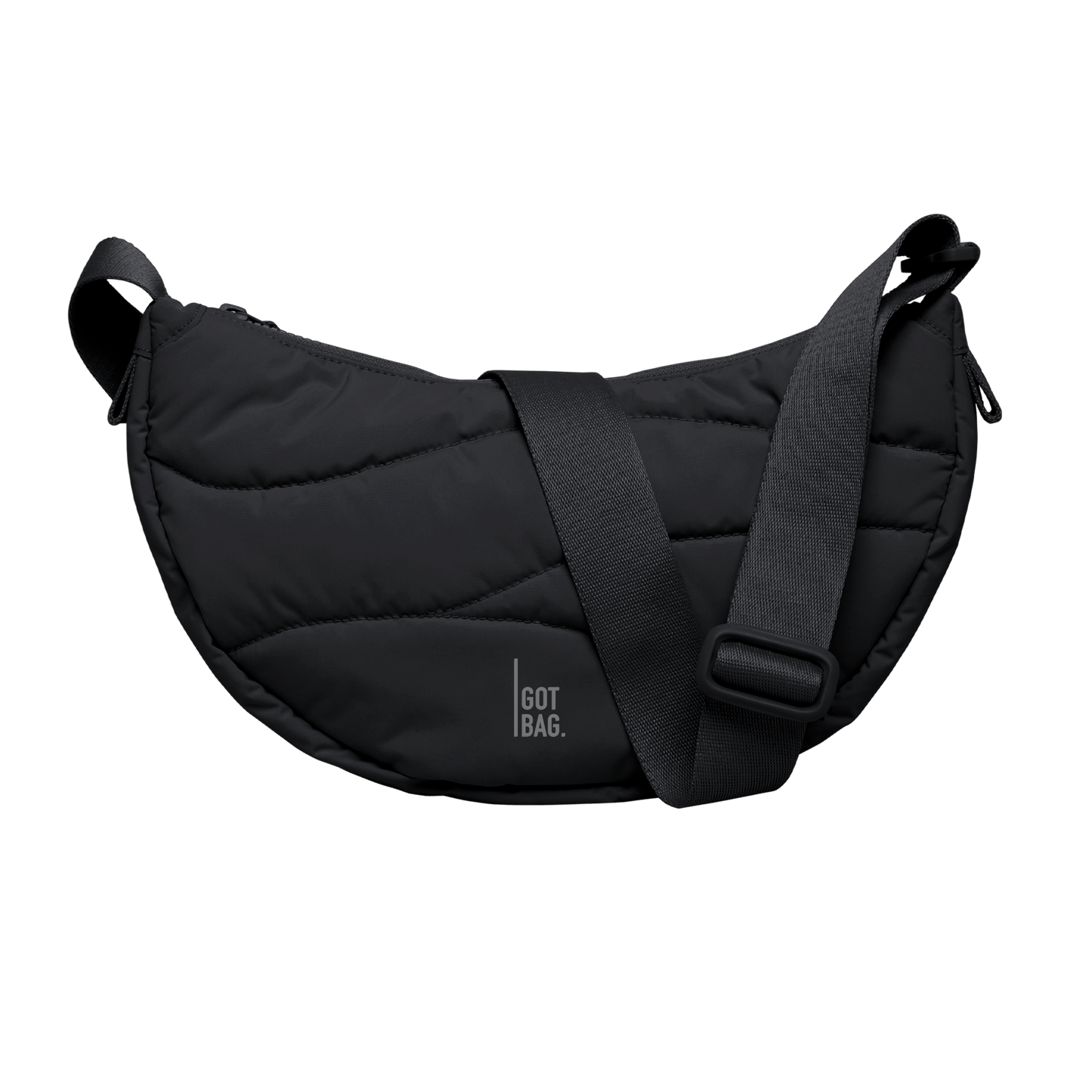Got Bag Damen Tasche Wavy Puffer Moon Bag schwarz