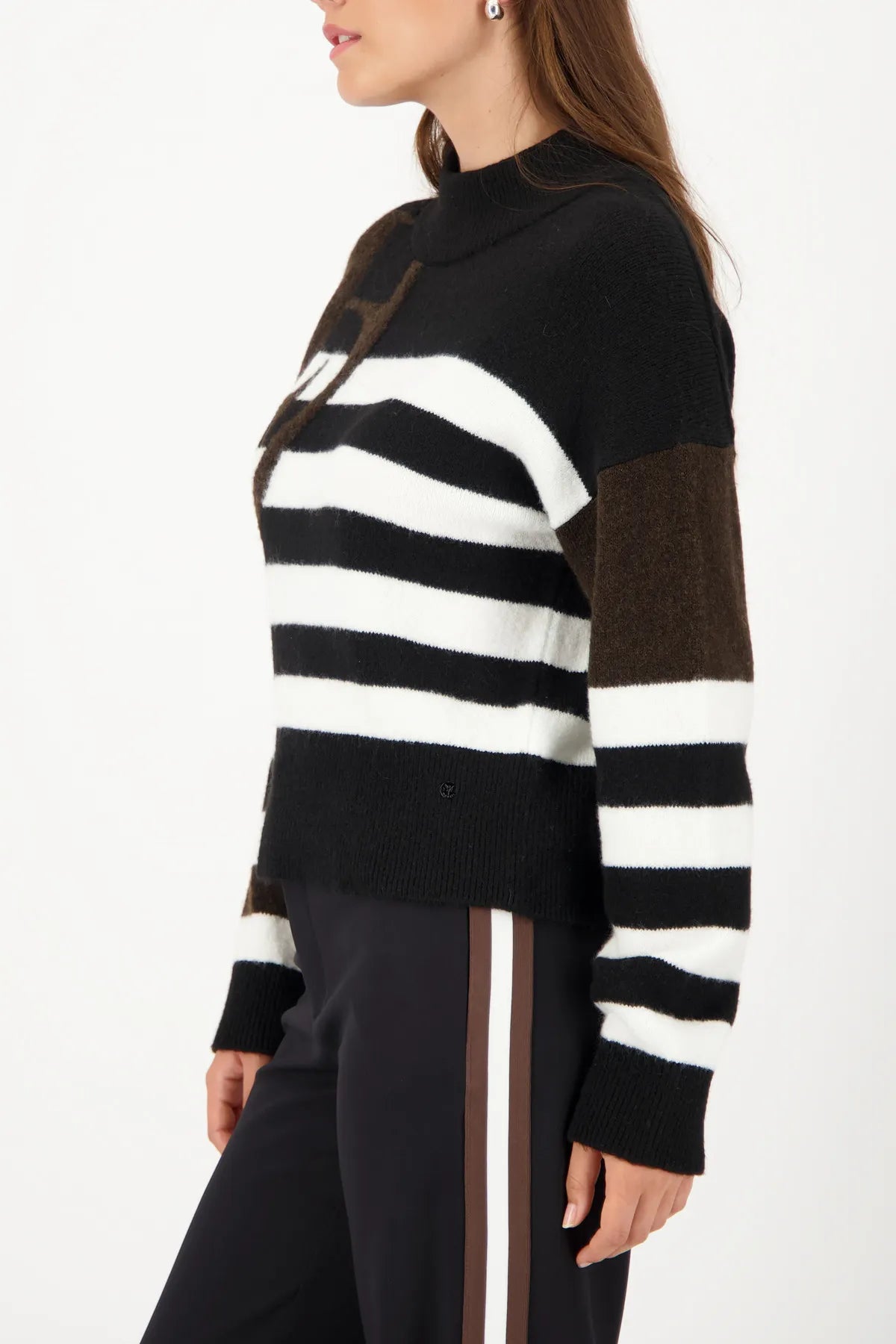 Monari Damen Pullover schwarz