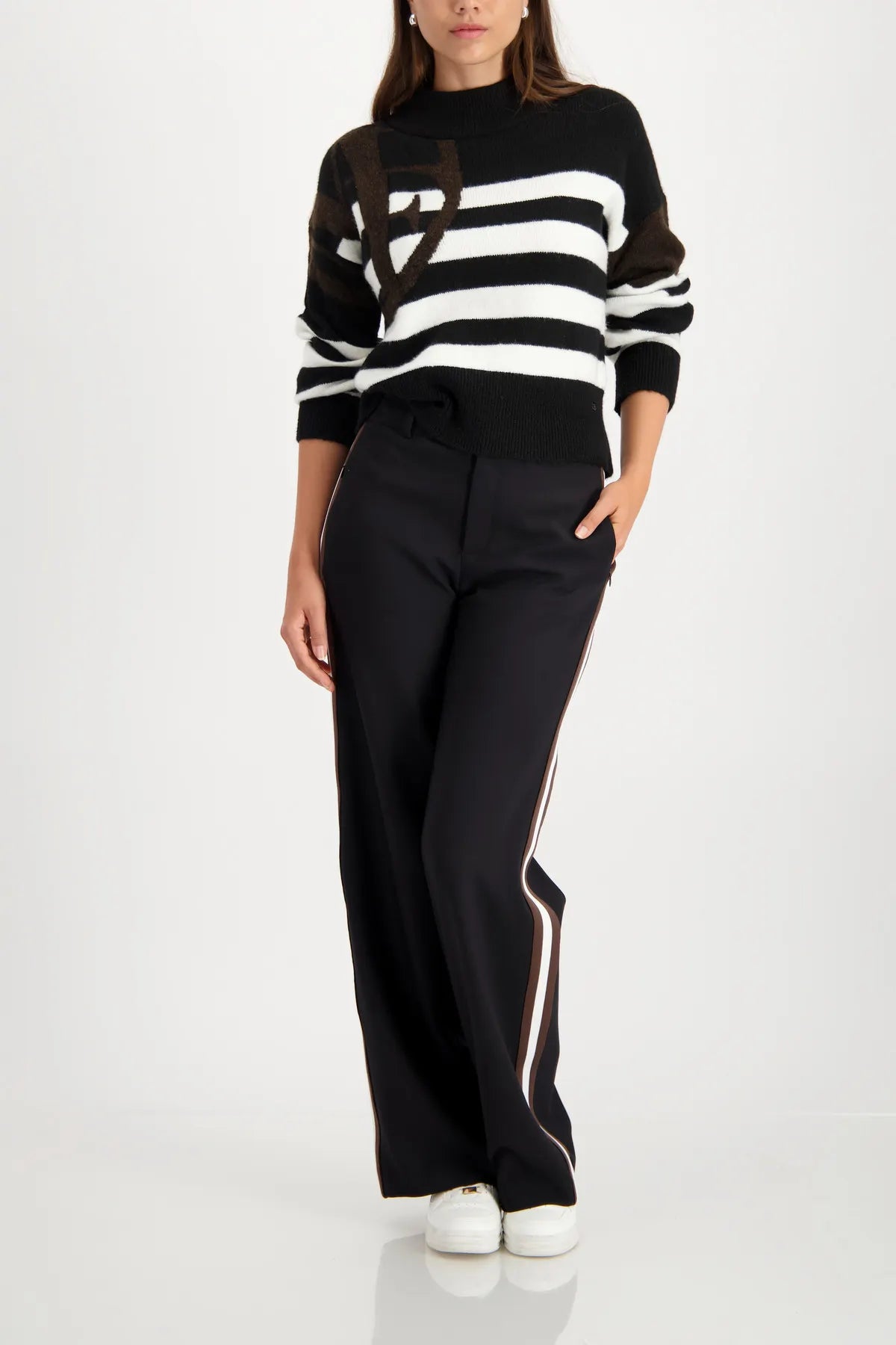 Monari Damen Pullover schwarz