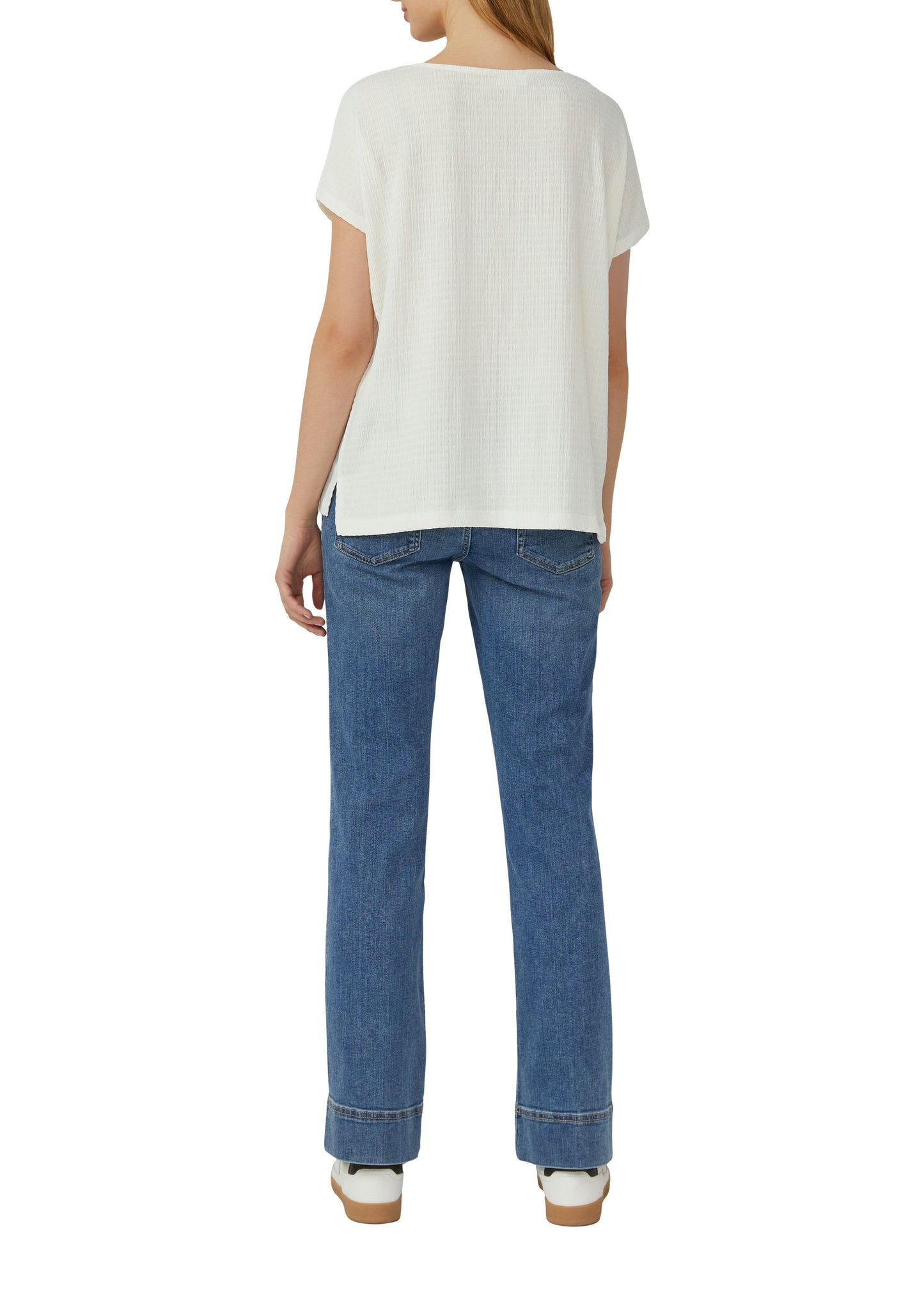 s.Oliver Damen T-Shirt weiß