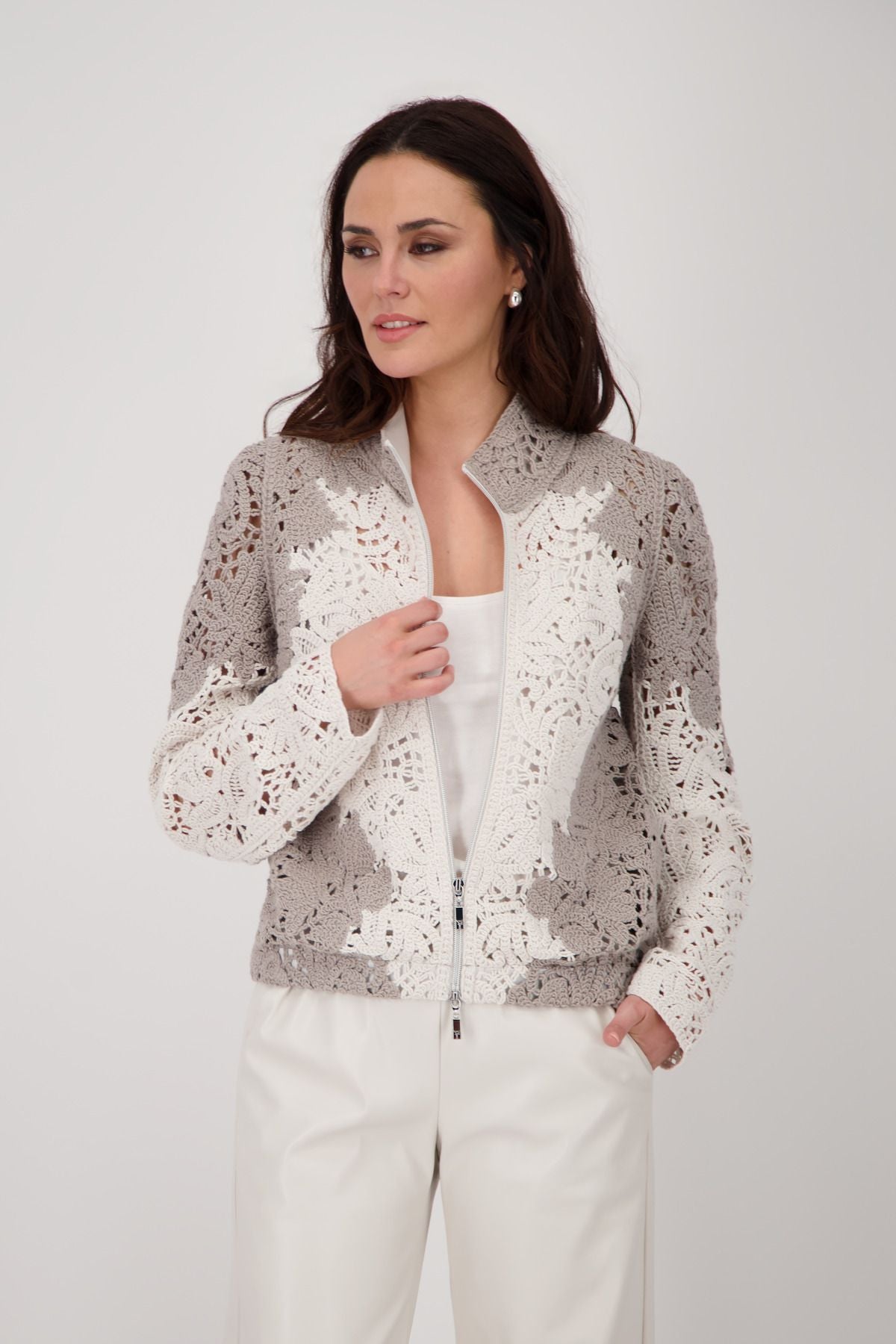 Monari Damen Strickjacke braun