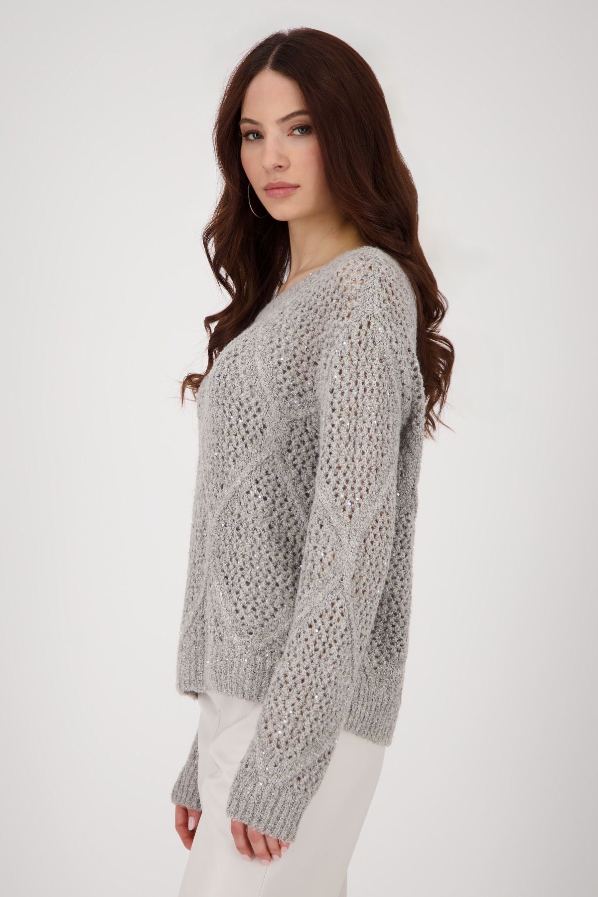Monari Damen Pullover braun