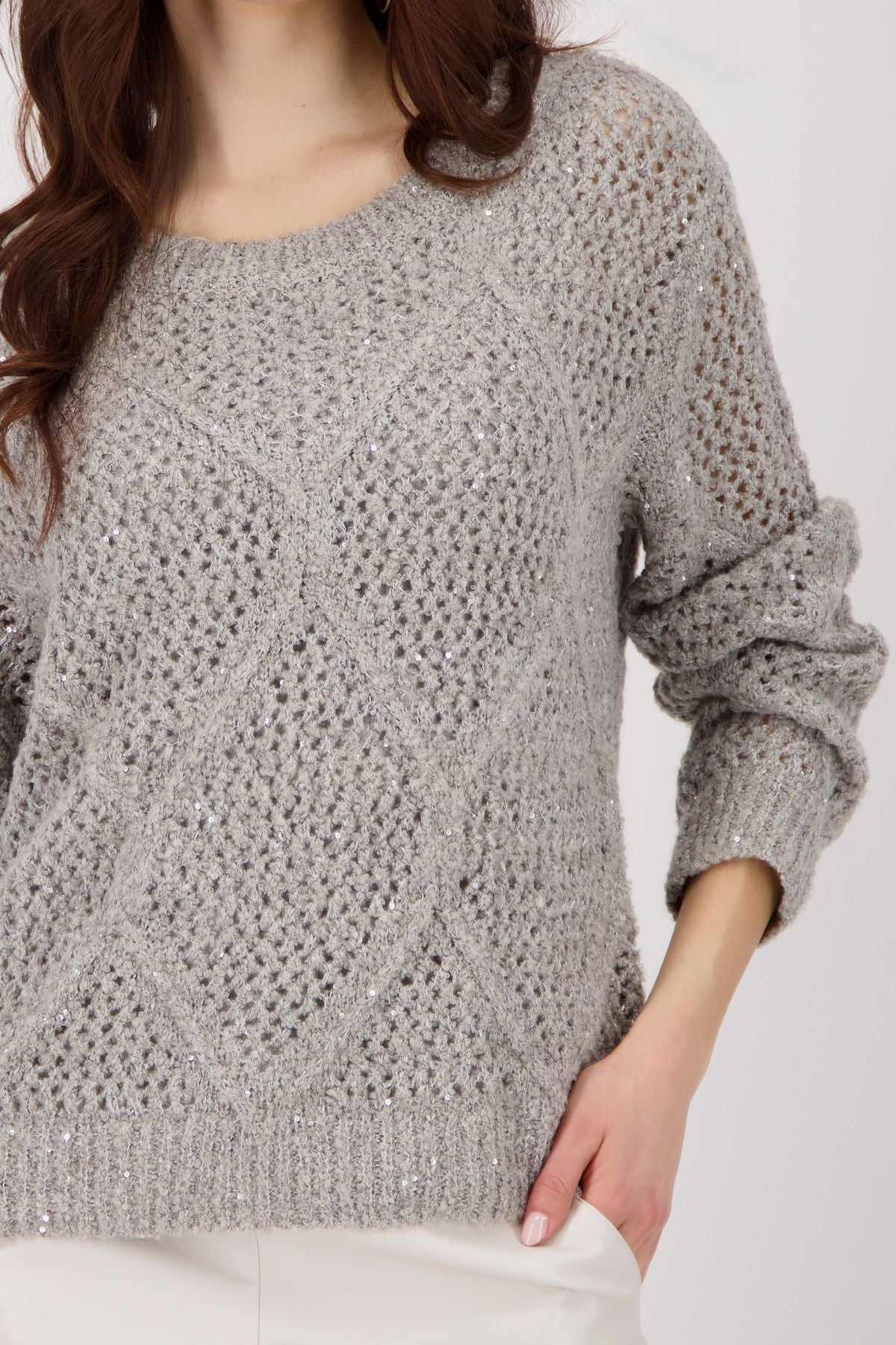 Monari Damen Pullover braun