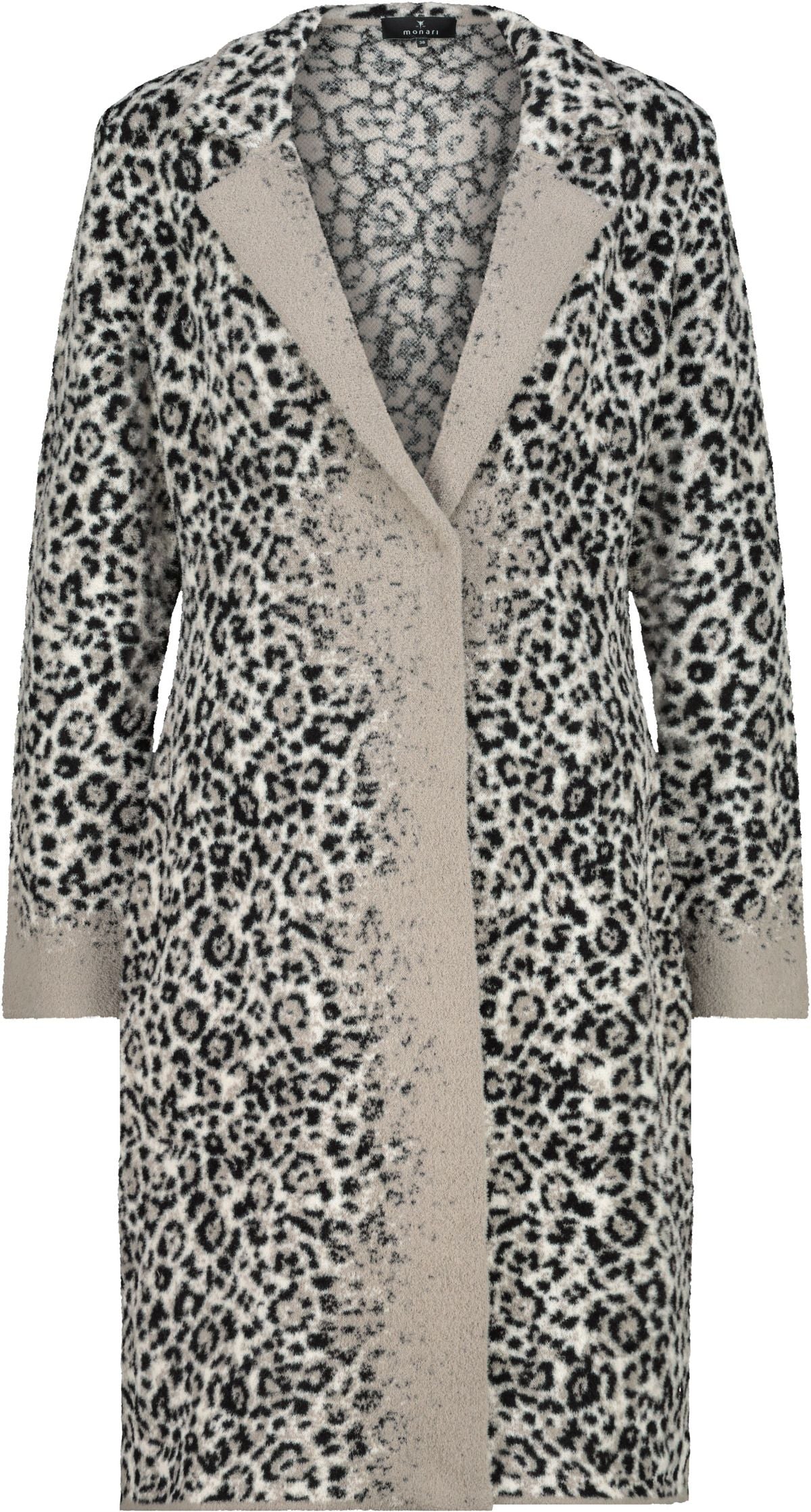 Monari Damen Strickmantel grau