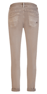 Buena Vista Damen Jeans Malibu-Zip high stretch twill beige