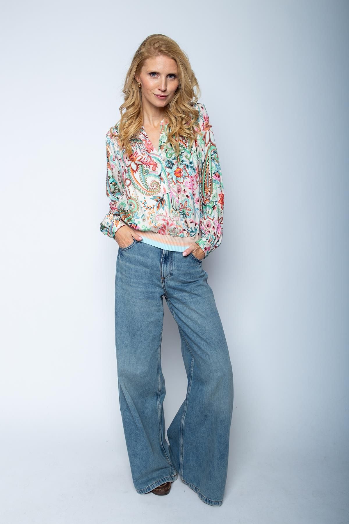Emily van den Bergh Damen Bluse rot