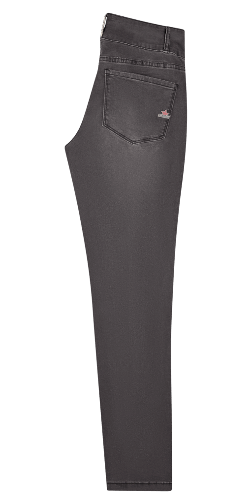 Buena Vista Damen Jeans Tummyless cropped stretch denim grau