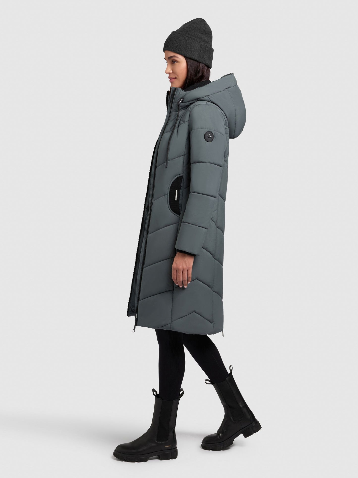 khujo Damen Wintermantel ARIBAY4 LIGHT blau